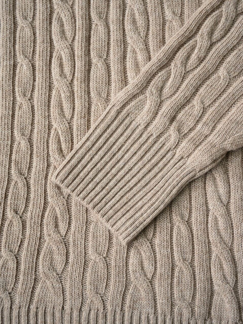 （Half-zip cable-knit）Loro Piana LP Men's Pure Cashmere Long-Sleeve Sweater 半拉链 麻花 长袖 -LP062-B0