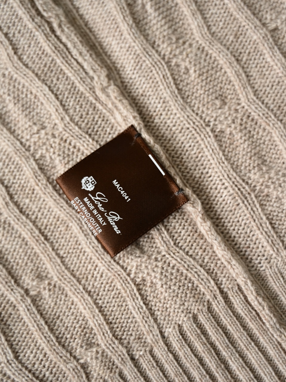 （Half-zip cable-knit）Loro Piana LP Men's Pure Cashmere Long-Sleeve Sweater 半拉链 麻花 长袖 -LP062-B0
