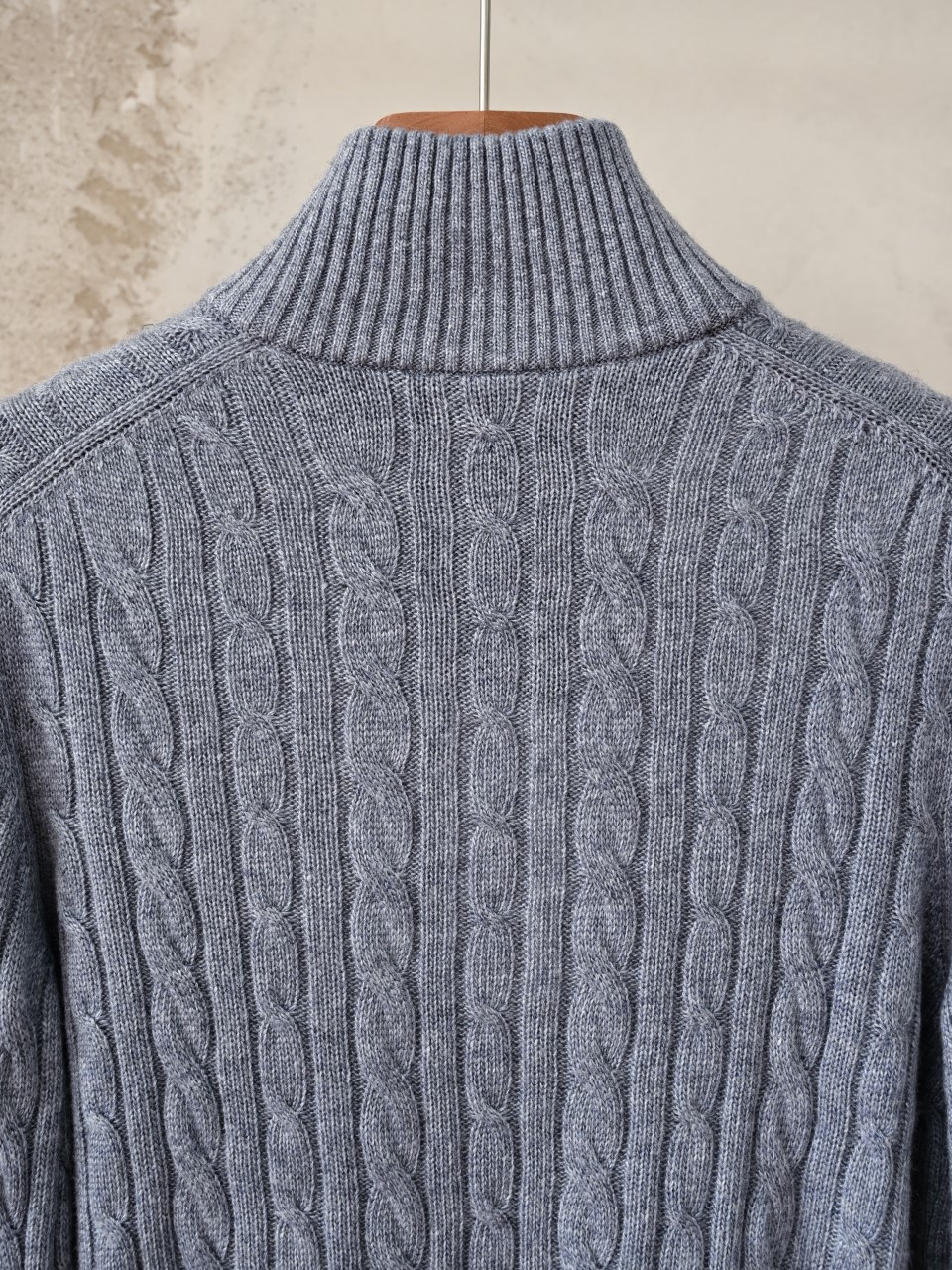 （Half-zip cable-knit）Loro Piana LP Men's Pure Cashmere Long-Sleeve Sweater 半拉链 麻花 长袖 -LP062-B0