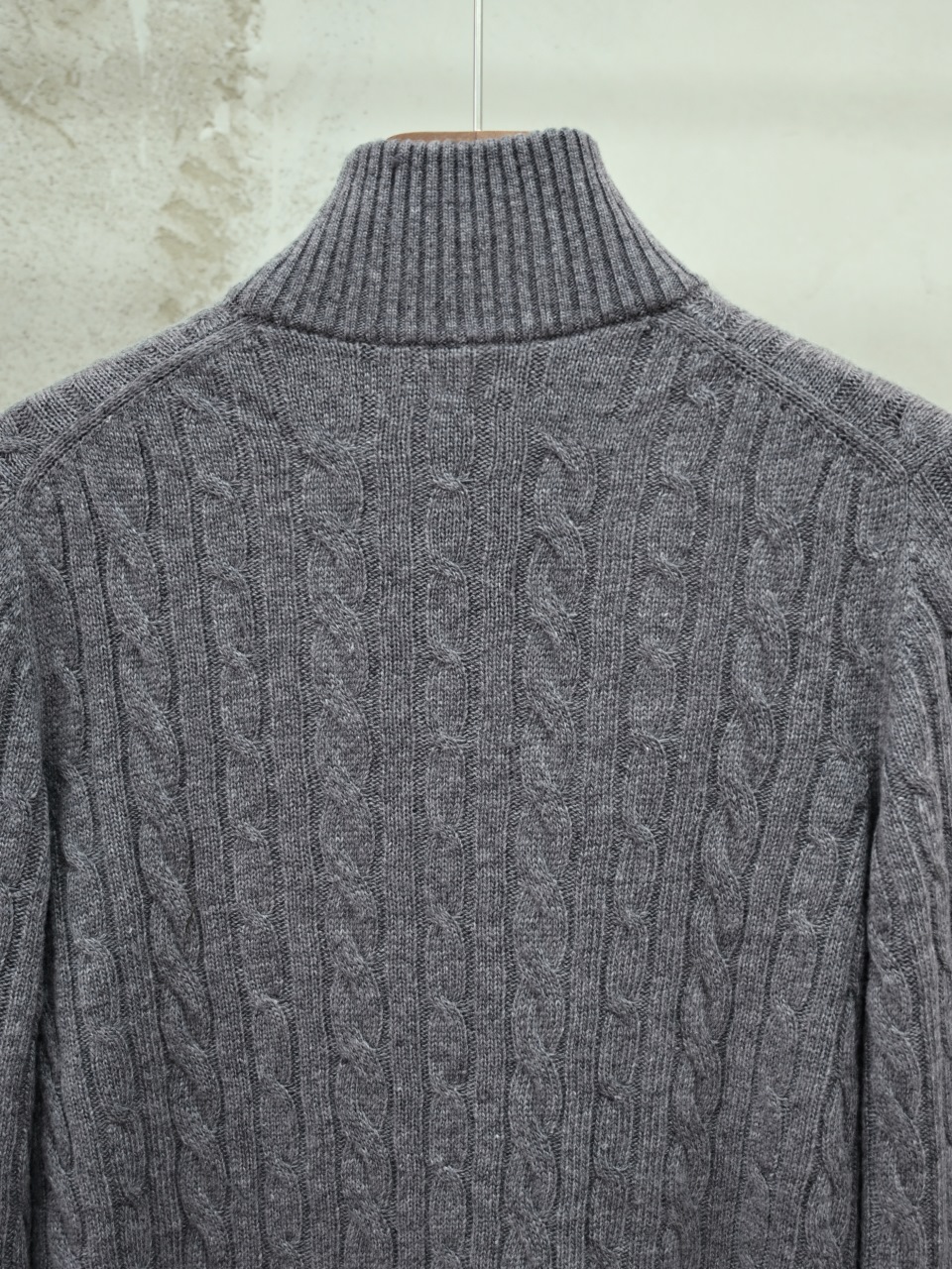 （Half-zip cable-knit）Loro Piana LP Men's Pure Cashmere Long-Sleeve Sweater 半拉链 麻花 长袖 -LP062-B0