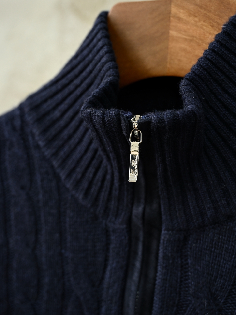 （Half-zip cable-knit）Loro Piana LP Men's Pure Cashmere Long-Sleeve Sweater 半拉链 麻花 长袖 -LP062-B0