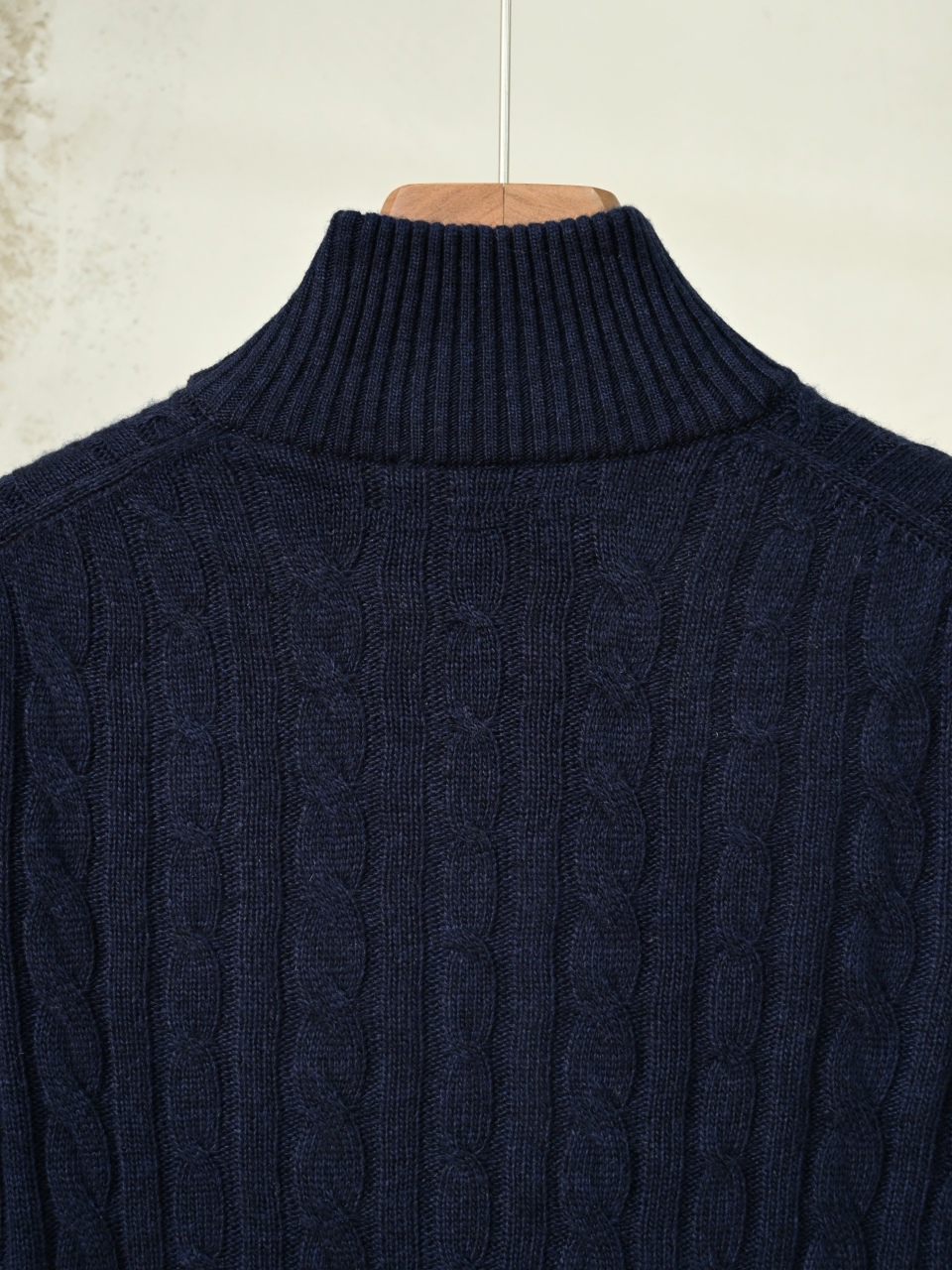 （Half-zip cable-knit）Loro Piana LP Men's Pure Cashmere Long-Sleeve Sweater 半拉链 麻花 长袖 -LP062-B0