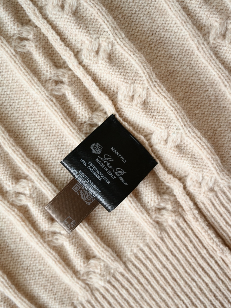 （Double zipper pulls）Loro Piana LP Men's Pure Cashmere Cable-Knit Zip-Up Jacket with Slight V-Neck 双拉链头 麻花 外套 -LP0105-B0