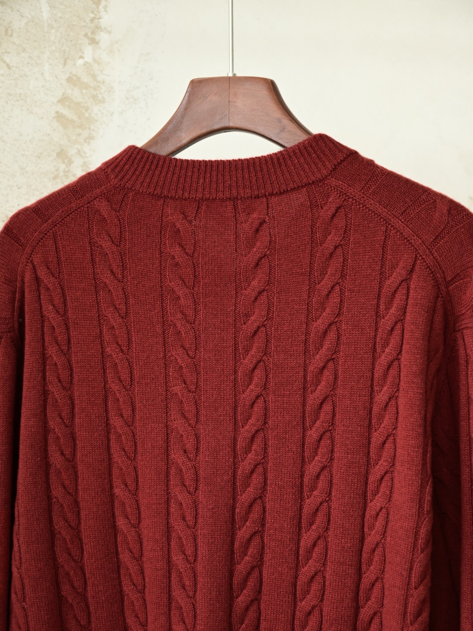 （Double zipper pulls）Loro Piana LP Men's Pure Cashmere Cable-Knit Zip-Up Jacket with Slight V-Neck 双拉链头 麻花 外套 -LP0105-B0
