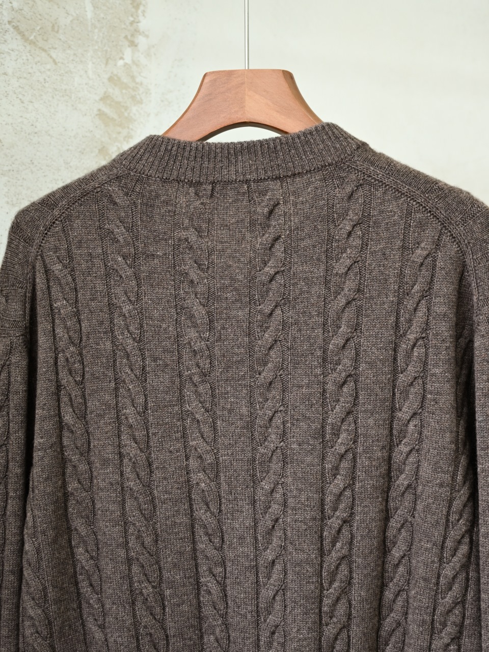 （Double zipper pulls）Loro Piana LP Men's Pure Cashmere Cable-Knit Zip-Up Jacket with Slight V-Neck 双拉链头 麻花 外套 -LP0105-B0