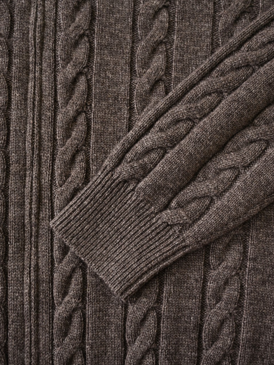 （Double zipper pulls）Loro Piana LP Men's Pure Cashmere Cable-Knit Zip-Up Jacket with Slight V-Neck 双拉链头 麻花 外套 -LP0105-B0