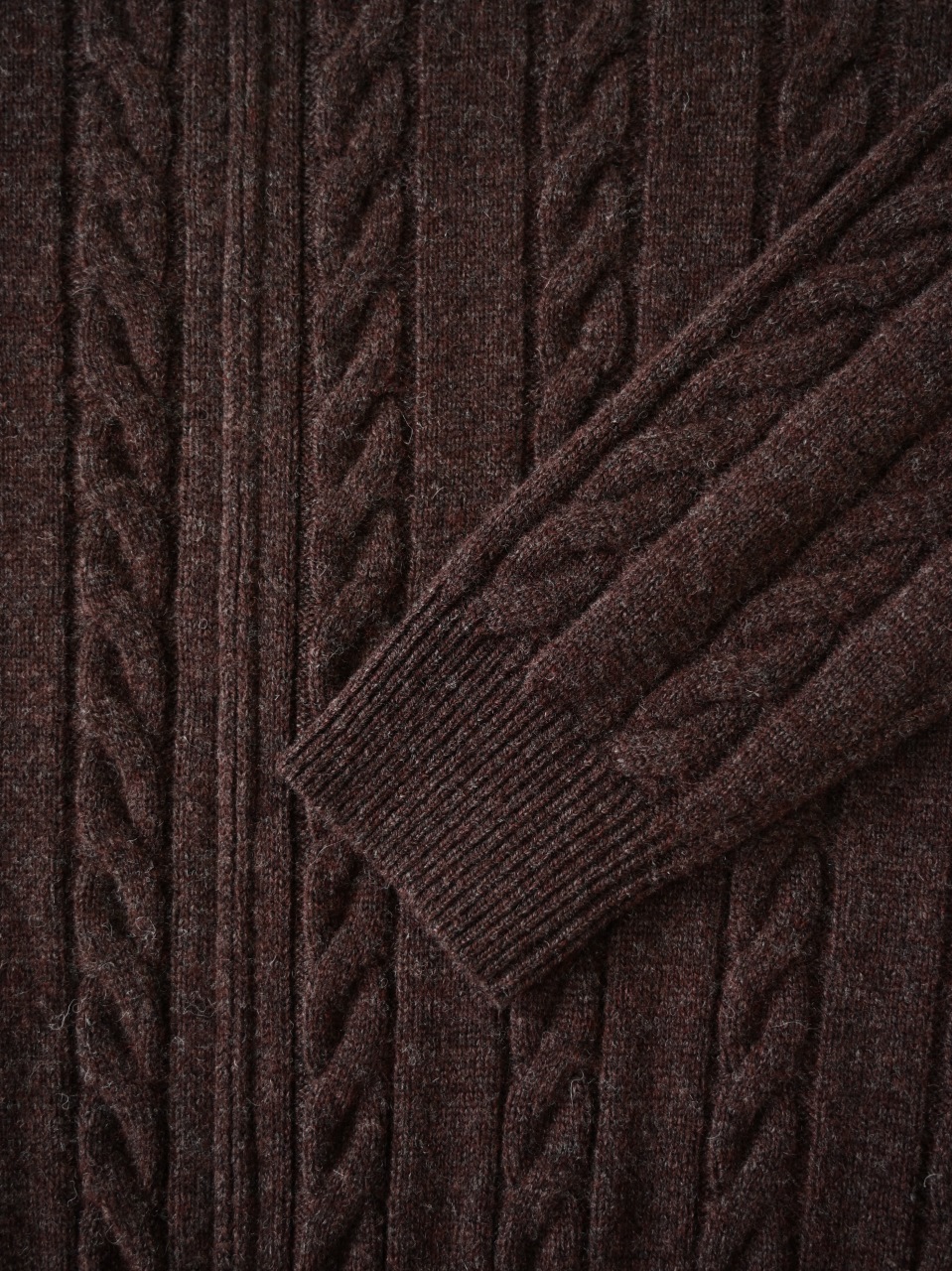 （Double zipper pulls）Loro Piana LP Men's Pure Cashmere Cable-Knit Zip-Up Jacket with Slight V-Neck 双拉链头 麻花 外套 -LP0105-B0