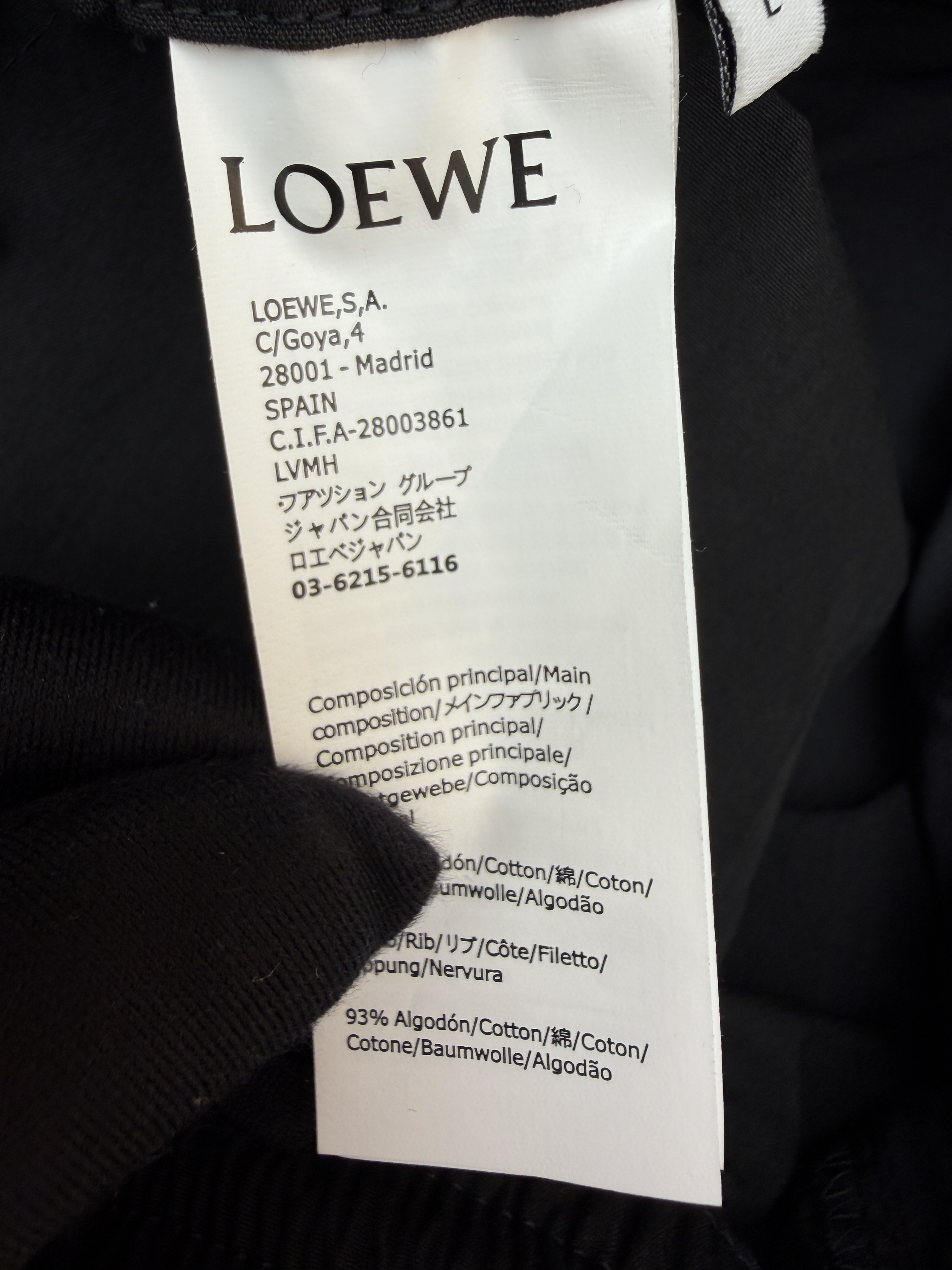 Loewe 罗意威 绣花松紧腰长裤 裤子 休闲裤 卡其色 黑色 B0