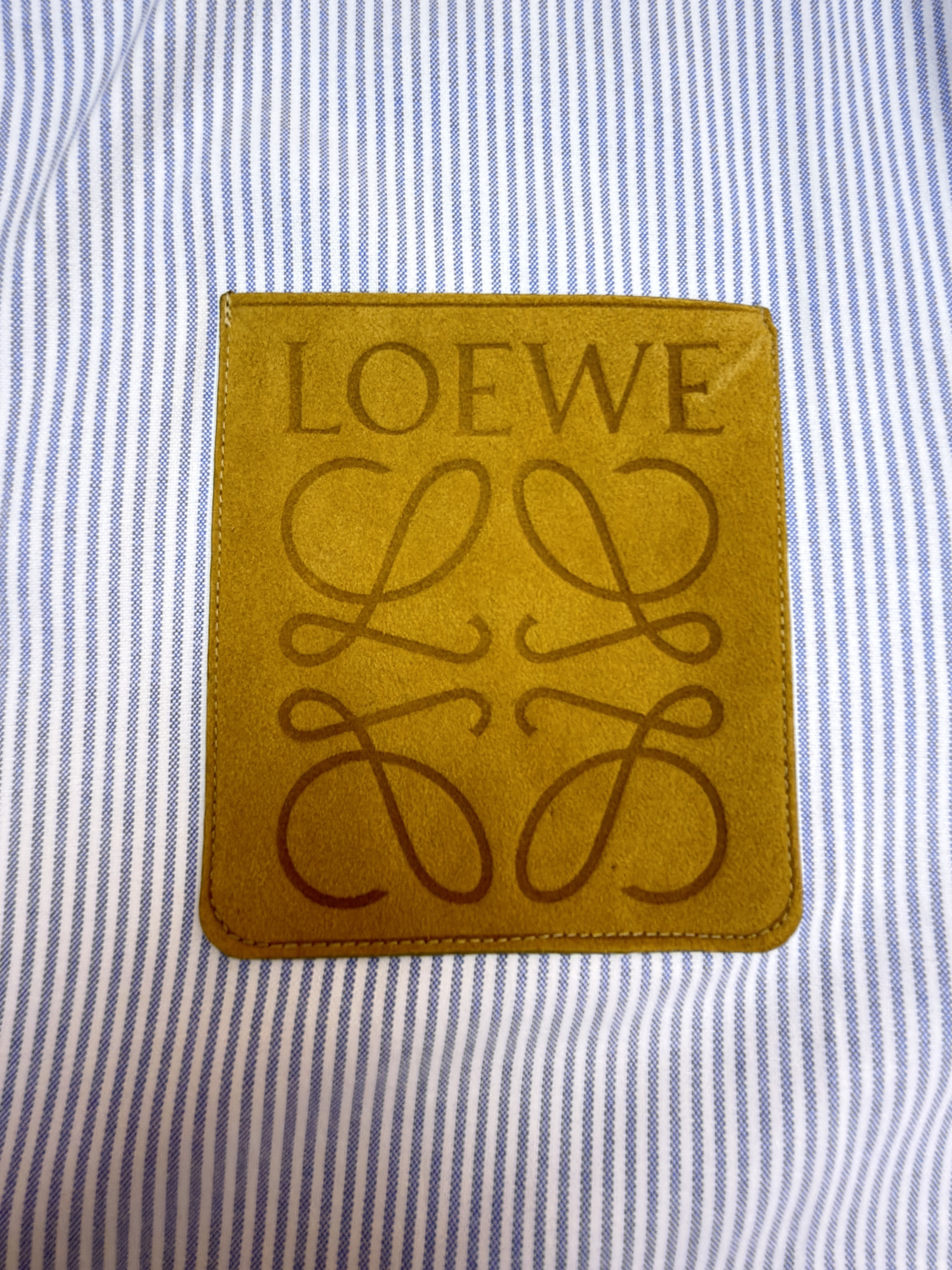 Loewe 罗意威 皮牌条纹 衬衫 外套 长袖 秋冬 蓝色 B0