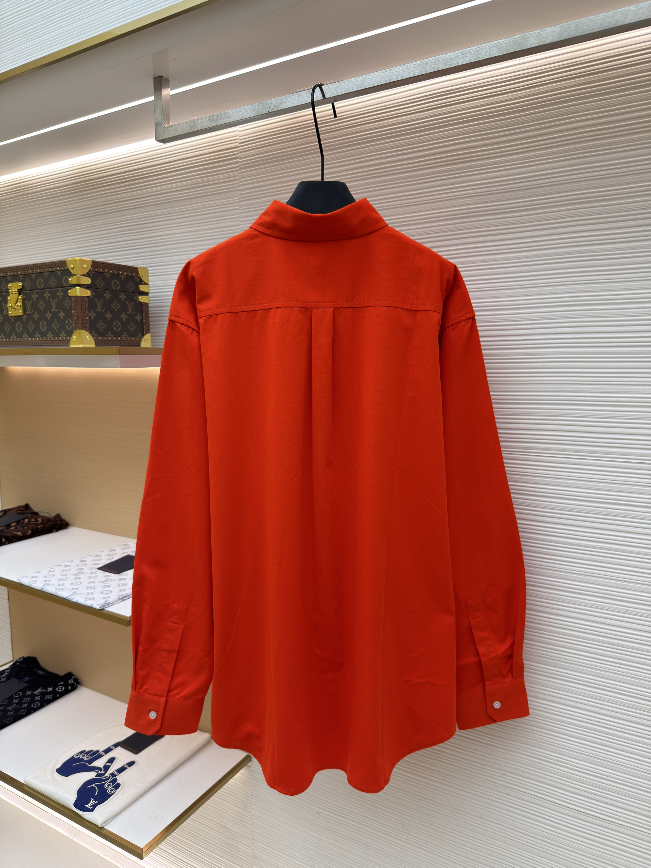 LOEWE 罗意威 双色刺绣衬衫 外套 长袖 秋冬 蓝色 红色 B0 
