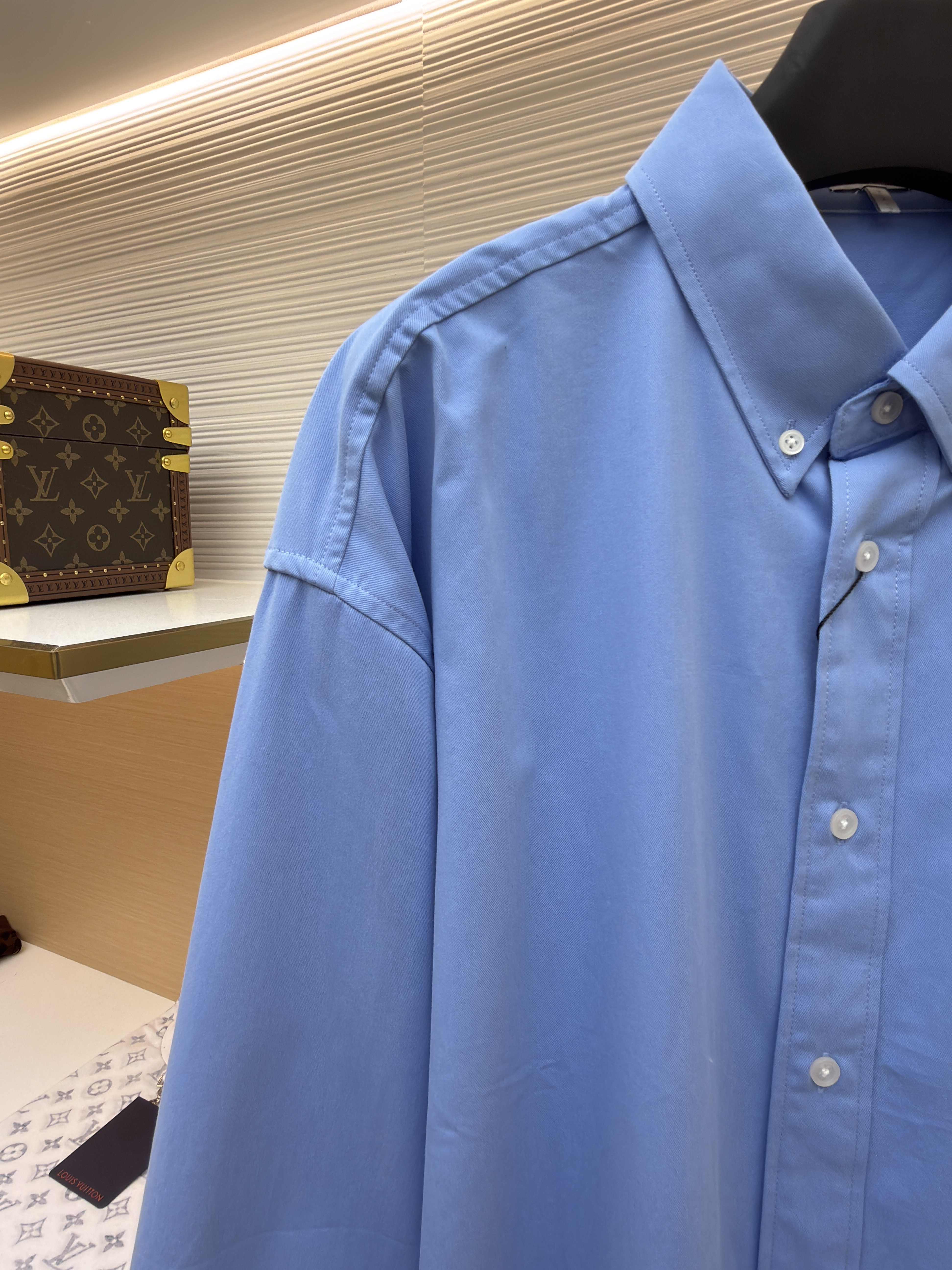LOEWE 罗意威 双色刺绣衬衫 外套 长袖 秋冬 蓝色 红色 B0 