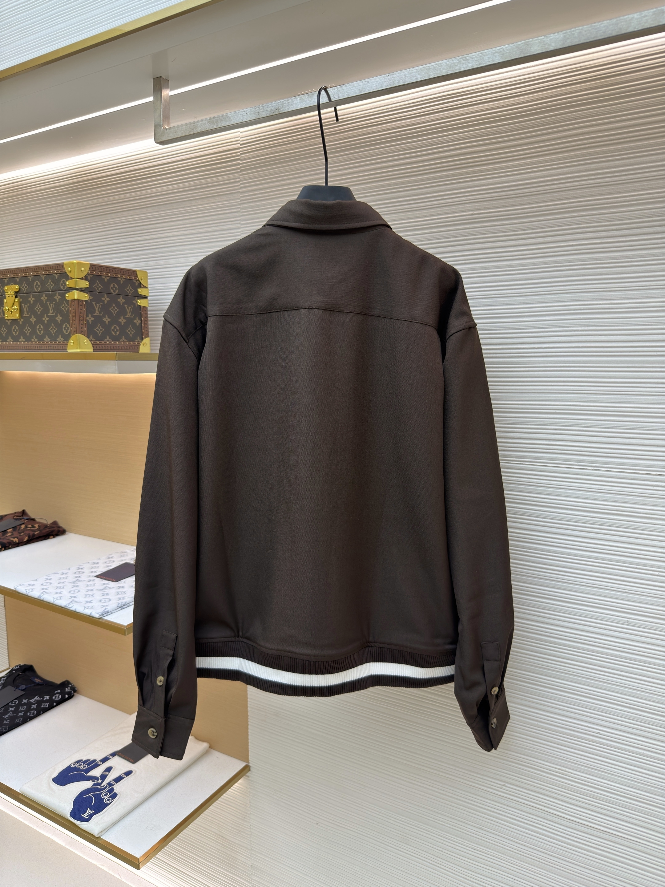 LOEWE 罗意威 刺绣翻领外套 夹克 长袖 秋冬 棕色 B5