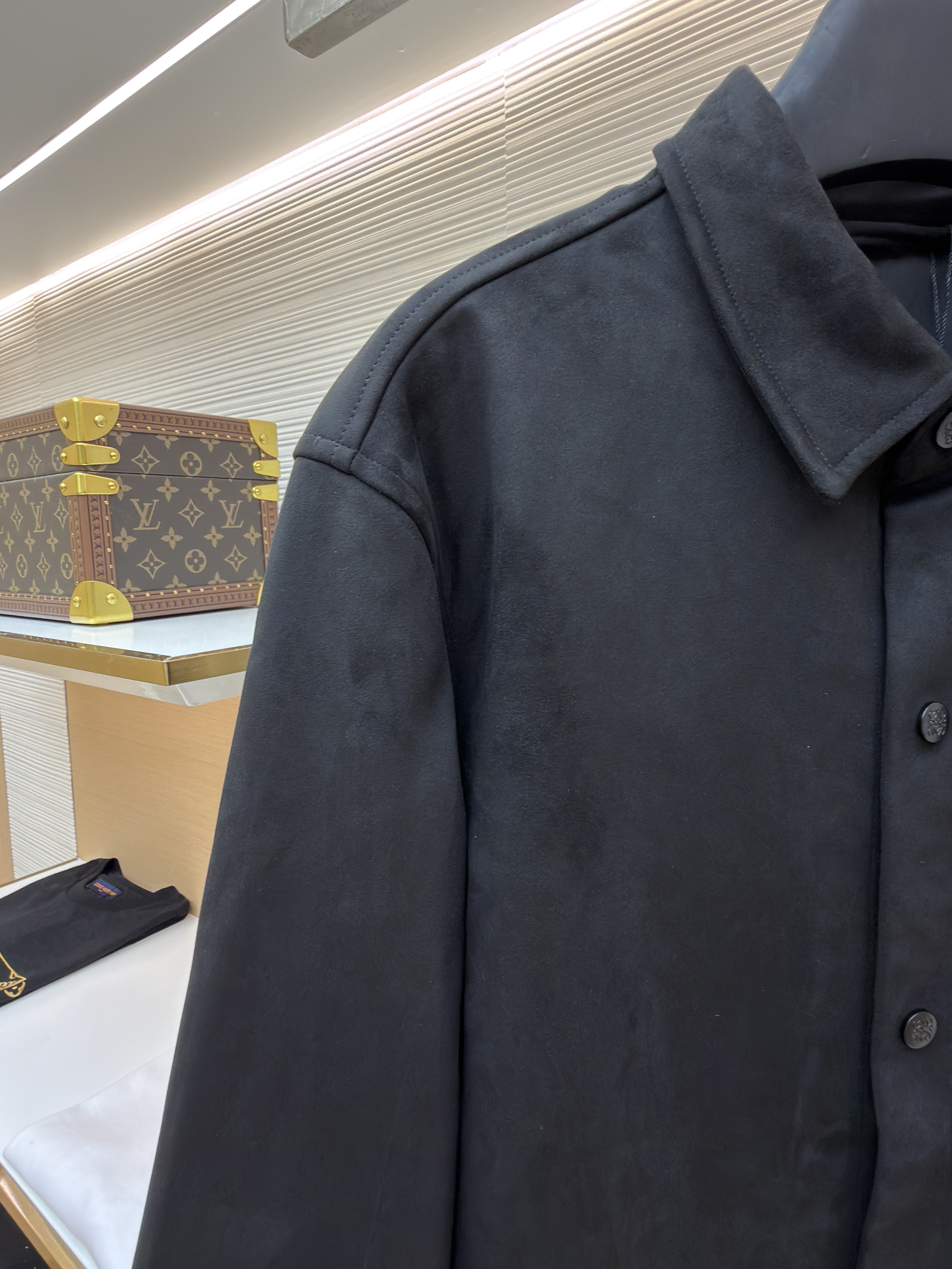 LOEWE 罗意威 刺绣麂皮绒外套 夹克 长袖 秋冬 卡其色 黑色 绿色 C0