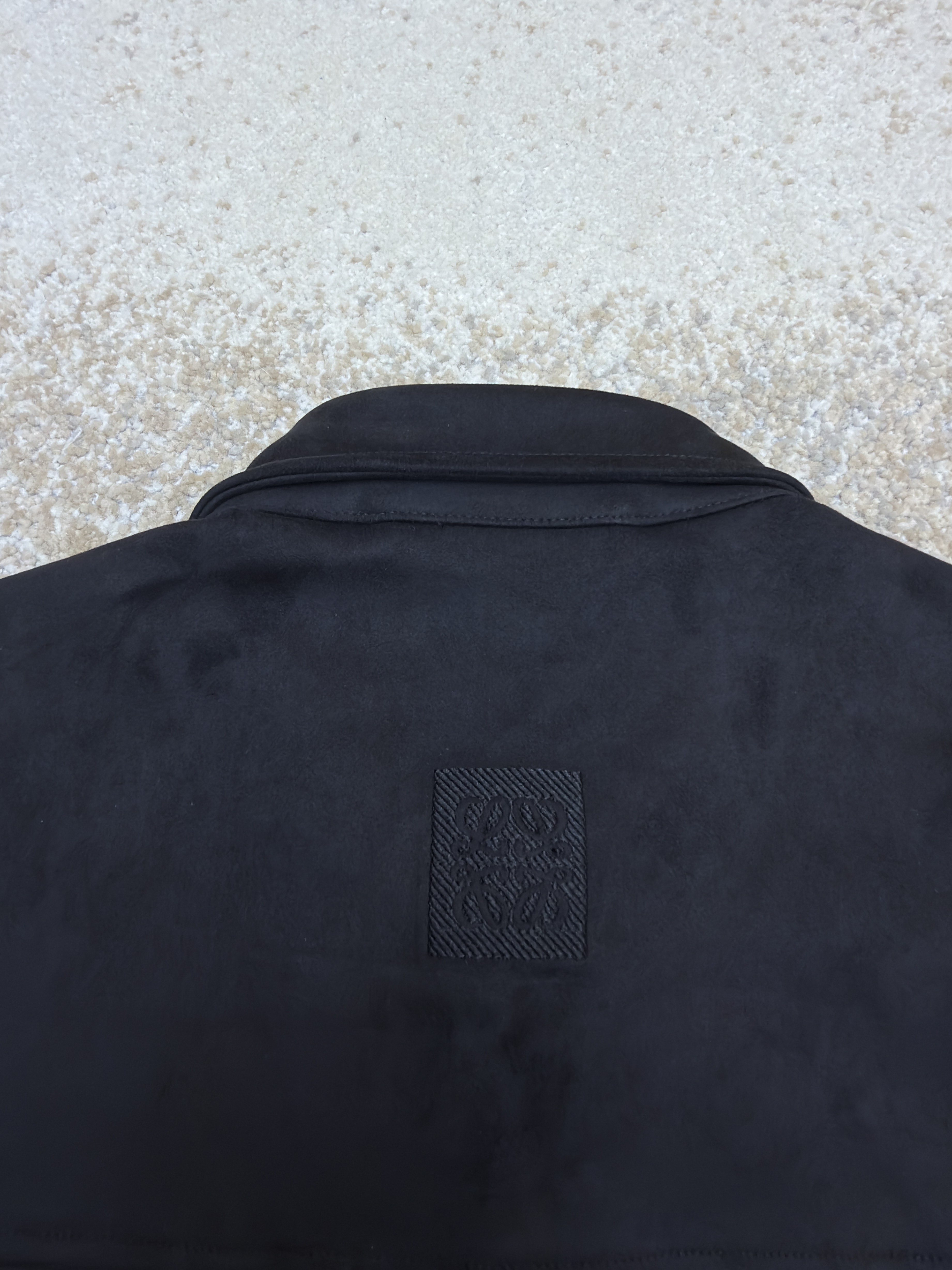 LOEWE 罗意威 刺绣麂皮绒外套 夹克 长袖 秋冬 卡其色 黑色 绿色 C0