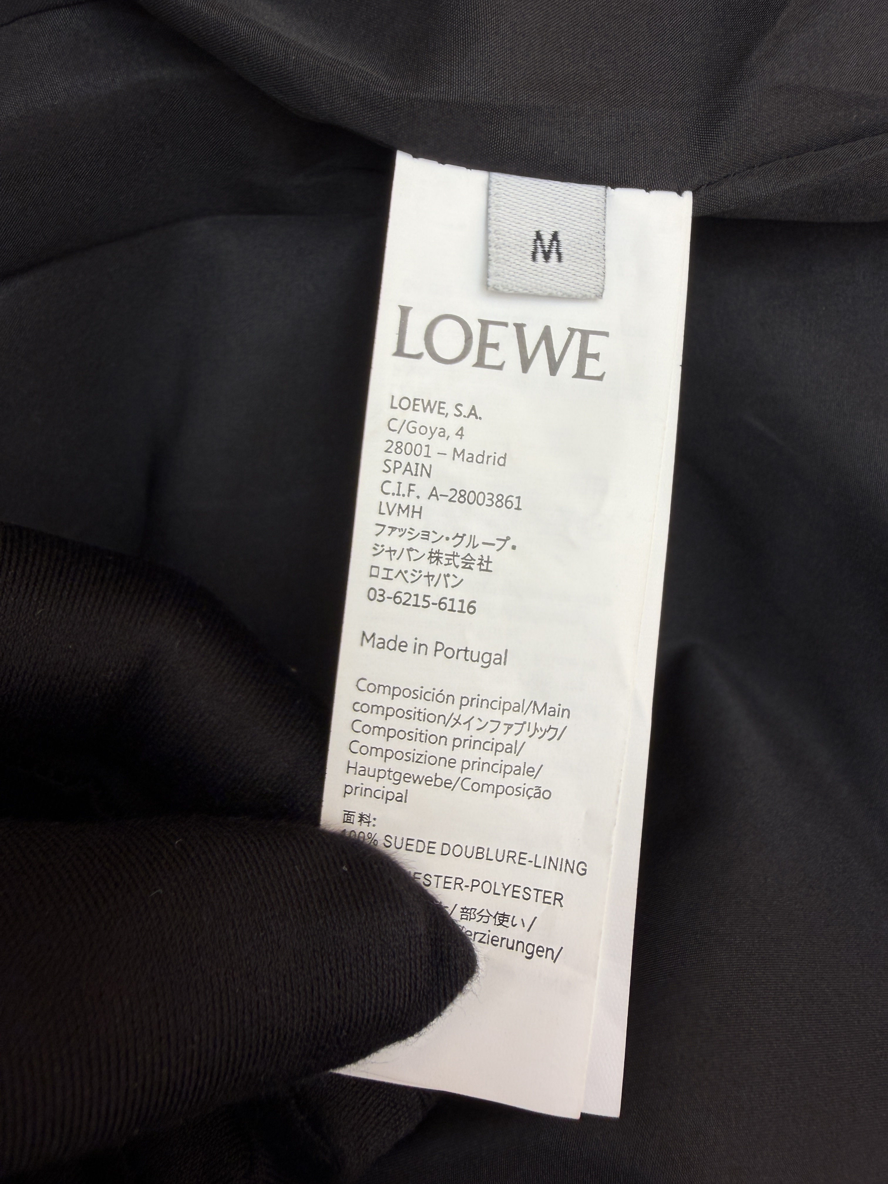 LOEWE 罗意威 刺绣麂皮绒外套 夹克 长袖 秋冬 卡其色 黑色 绿色 C0