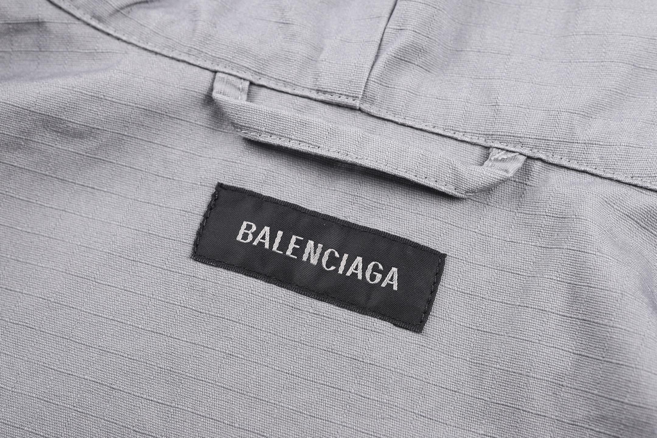 Balenciaga 巴黎世家 做旧刺绣廓形拉链连帽卫衣 外套 夹克 连帽衫 长袖 秋冬 灰色 C0