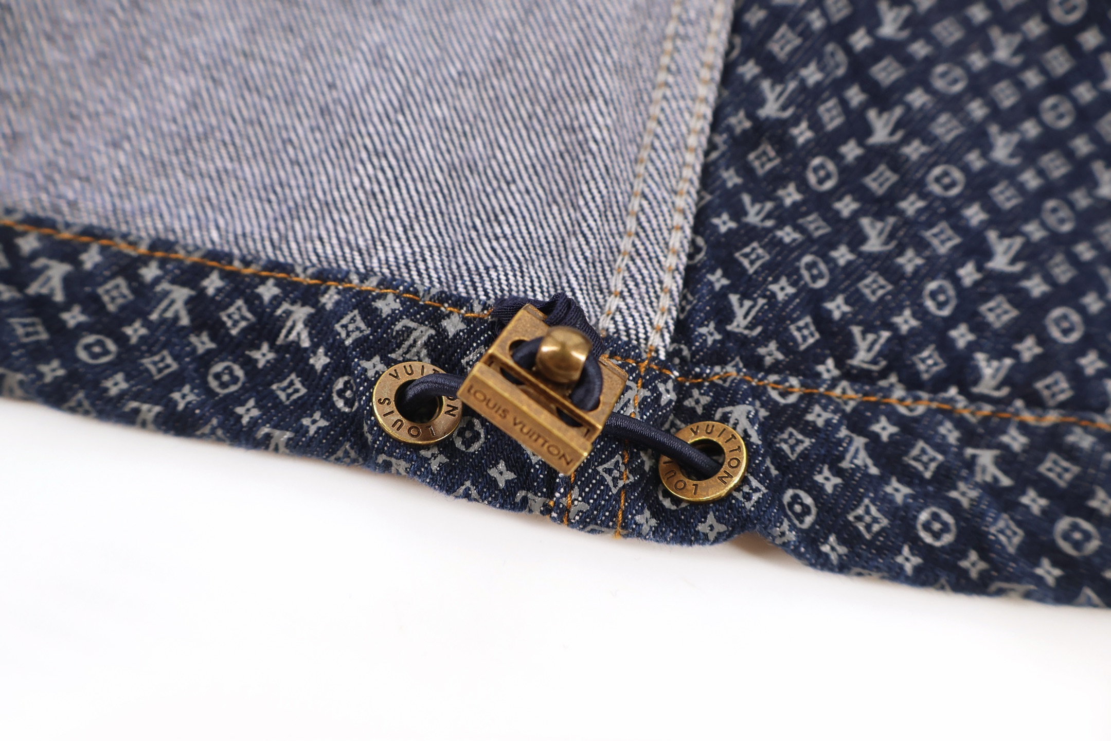 LOUIS VUITTON 路易威登 满福老花纳米纹理牛仔外套 夹克 牛仔衣 长袖 秋冬 蓝色 C0 