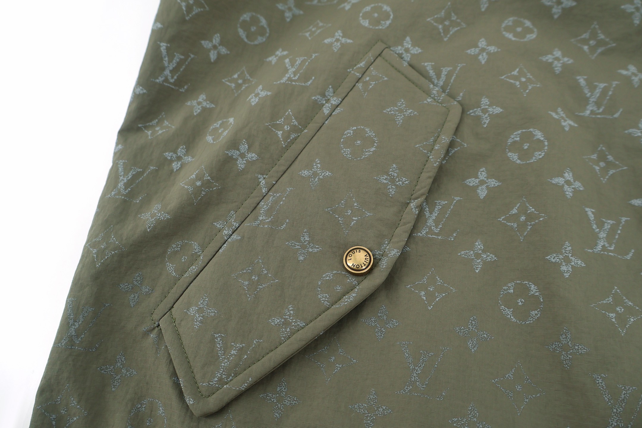 LOUIS VUITTON 路易威登 双面两穿反光印花拉链连帽夹克 连帽衫 长袖 外套 秋冬 C0 