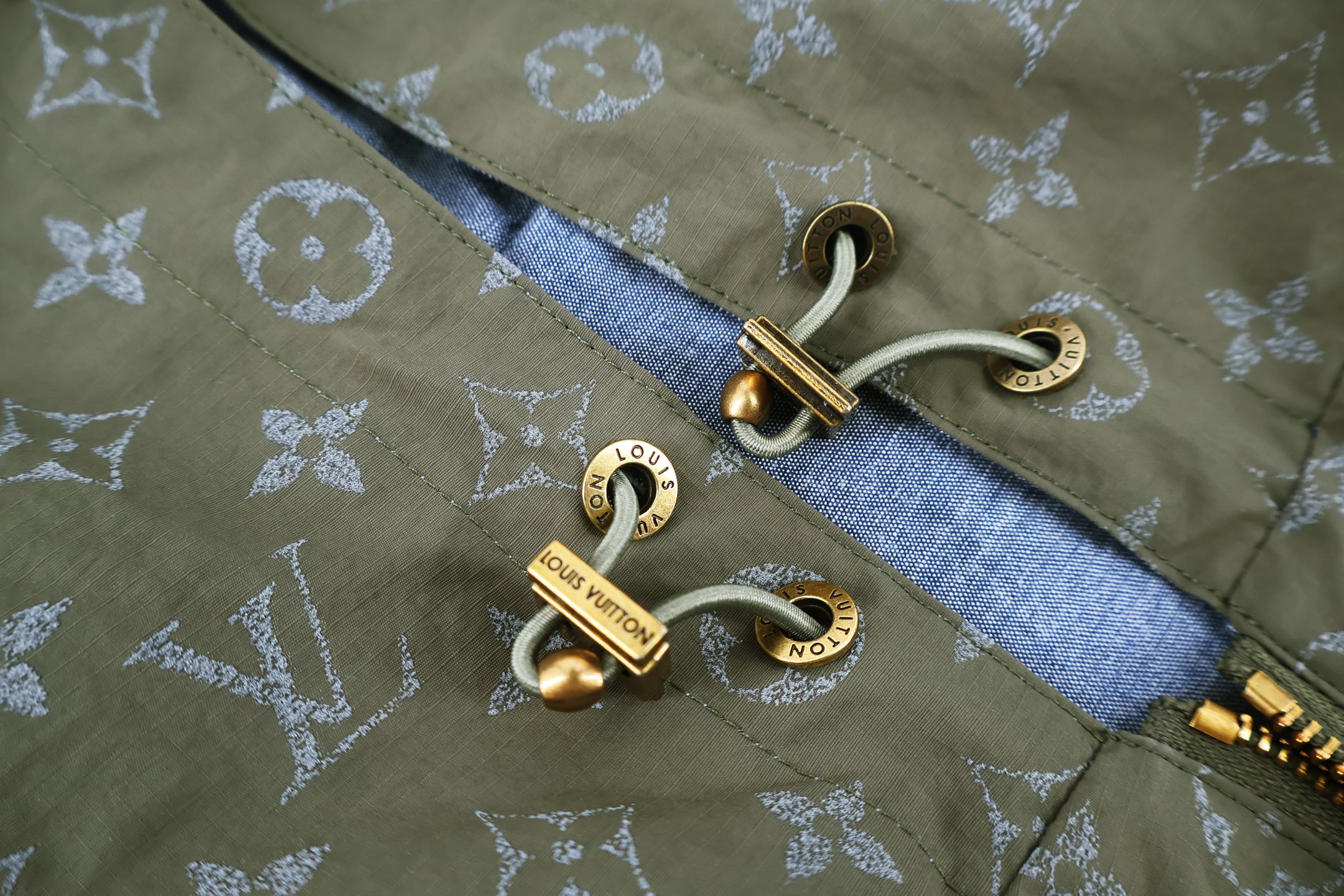 LOUIS VUITTON 路易威登 双面两穿反光印花拉链连帽夹克 连帽衫 长袖 外套 秋冬 C0 