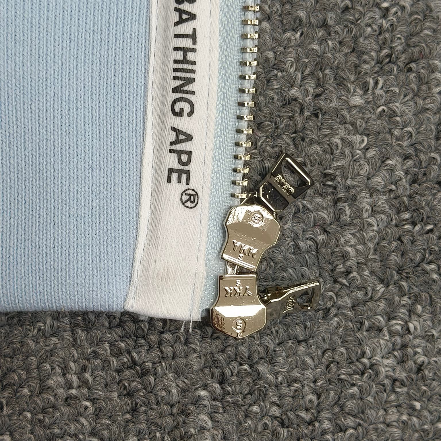 双帽 A BATHING APE BAPE  SS25  卡通小猴 拉链 外套  男女同款 蓝色 XX911 