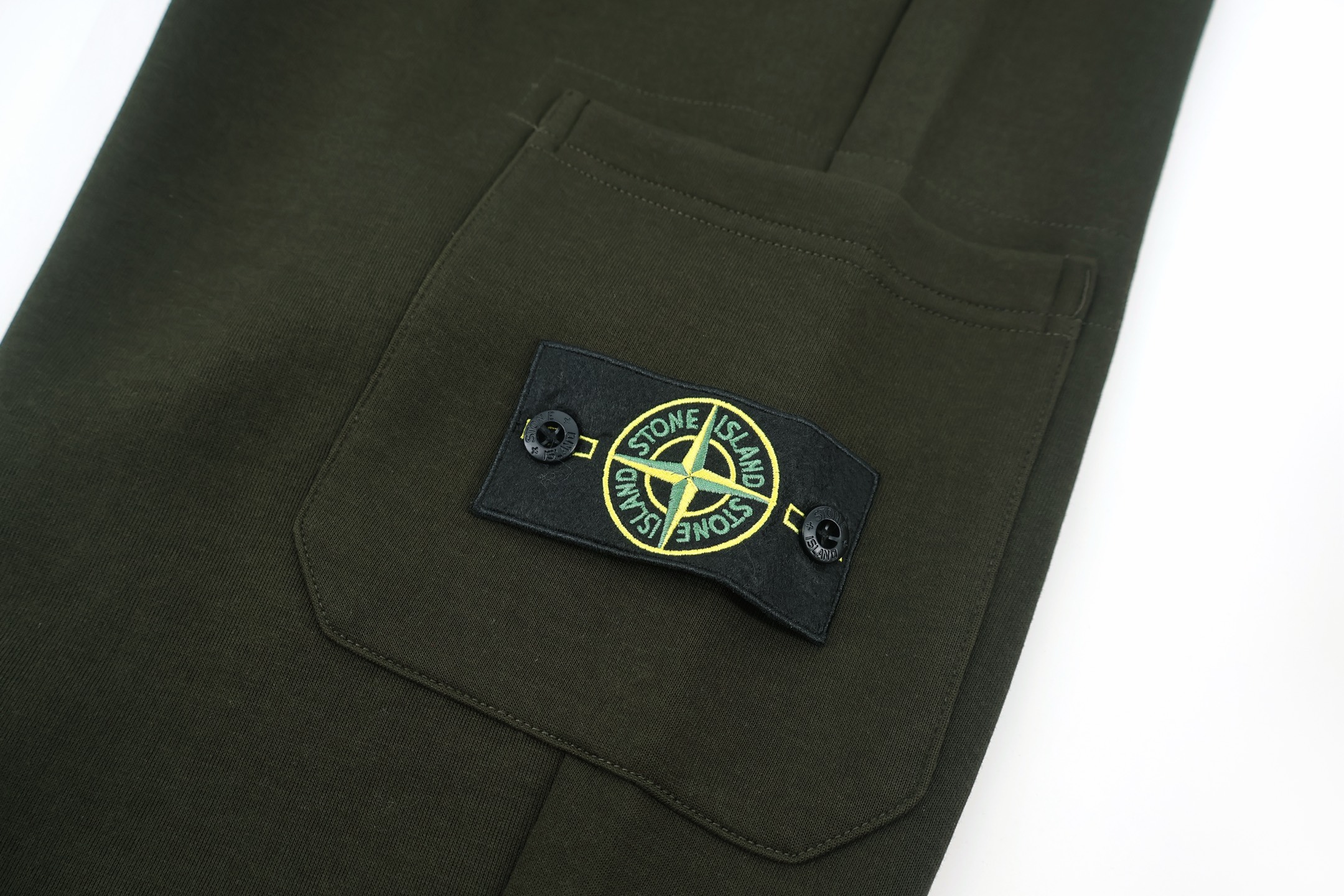 STONE ISLAND 石头岛 单口袋松紧腰卫裤 运动裤 休闲裤 长裤 裤子 黑色 绿色 蓝色 A7 