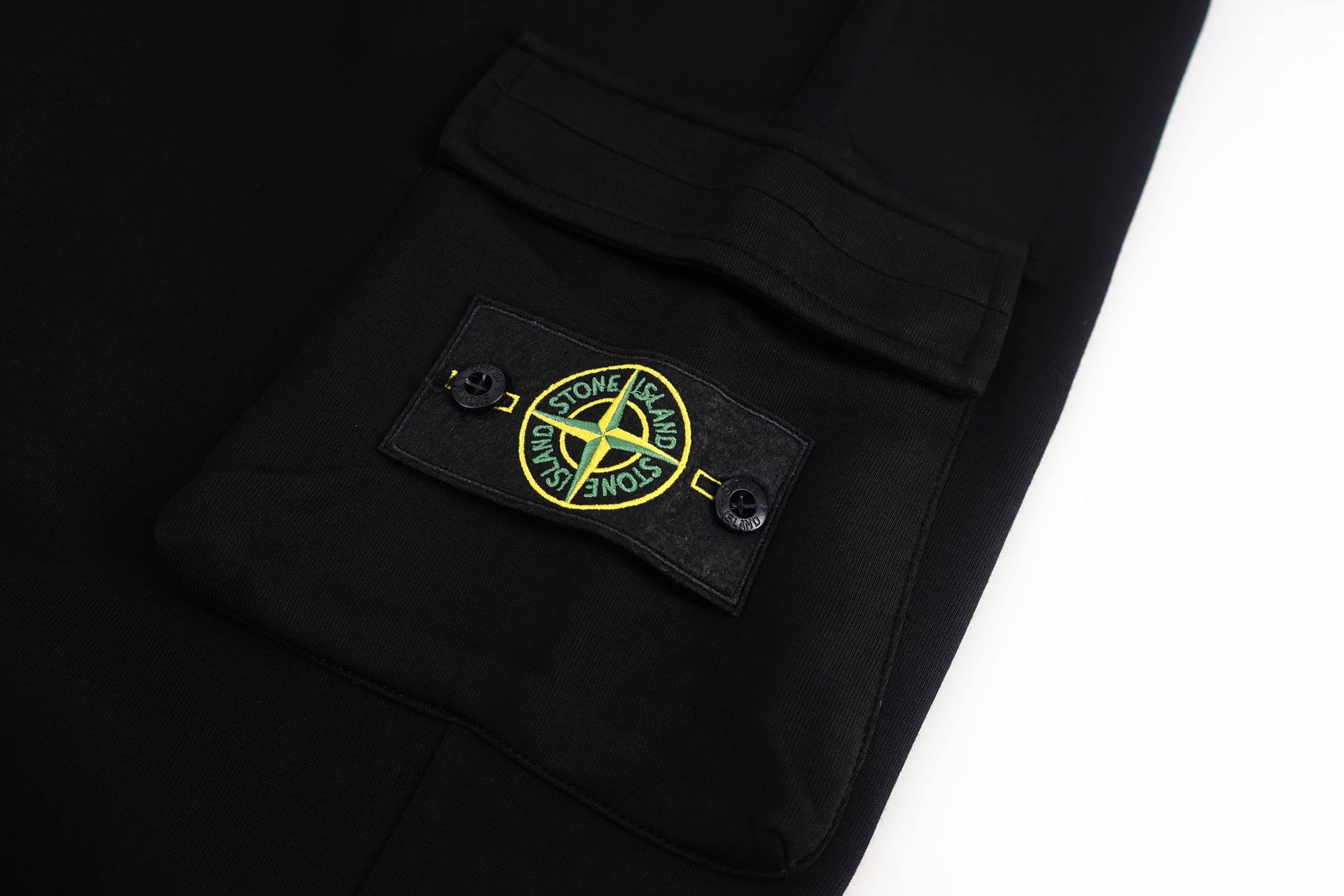 STONE ISLAND 石头岛 双口袋松紧腰卫裤 运动裤 休闲裤 长裤 裤子 黑色 绿色 蓝色 A7 