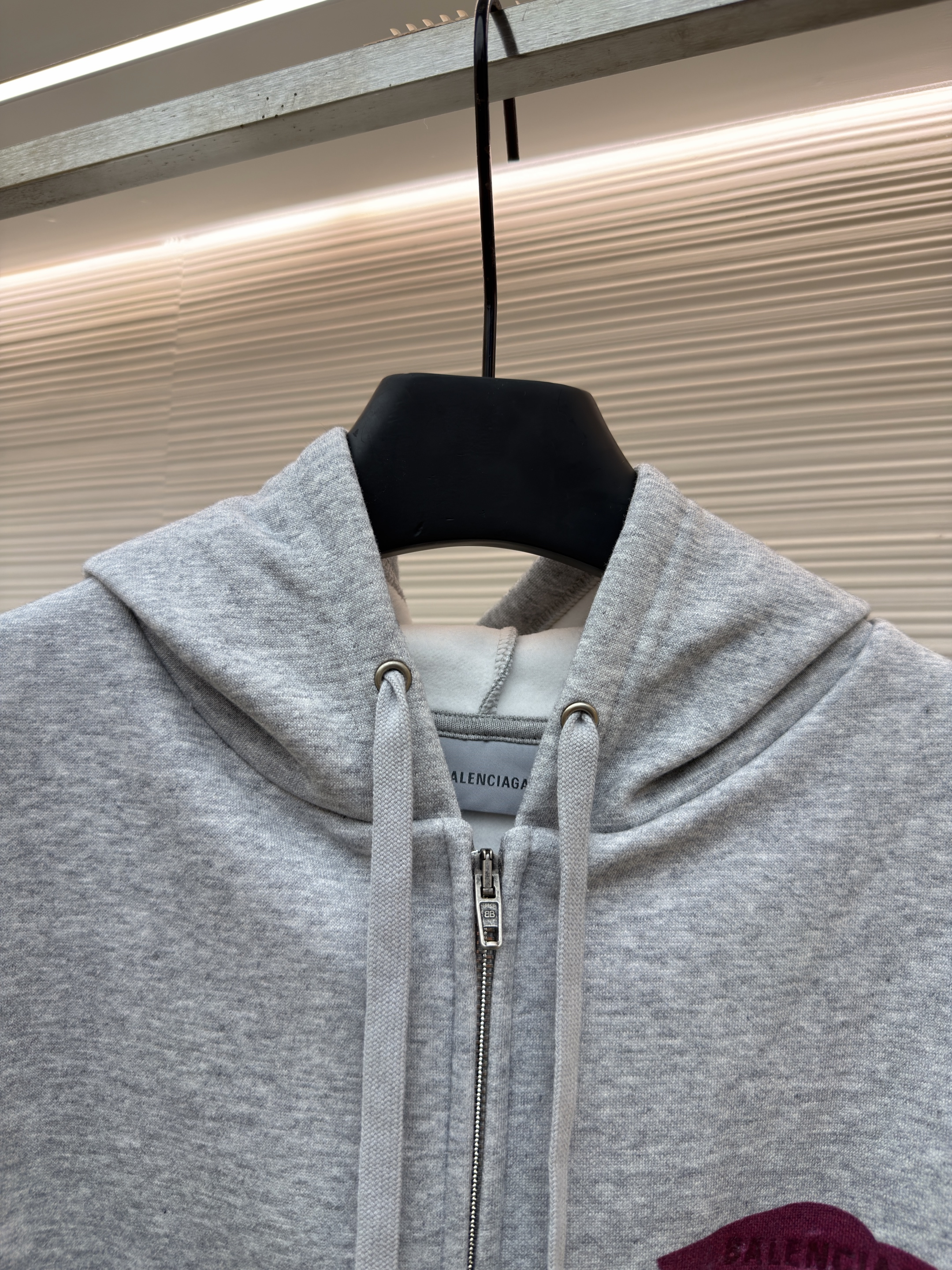 Balenciaga 巴黎世家 3M溶解印花拉链连帽卫衣 外套 连帽衫 长袖 秋冬 灰色 B0