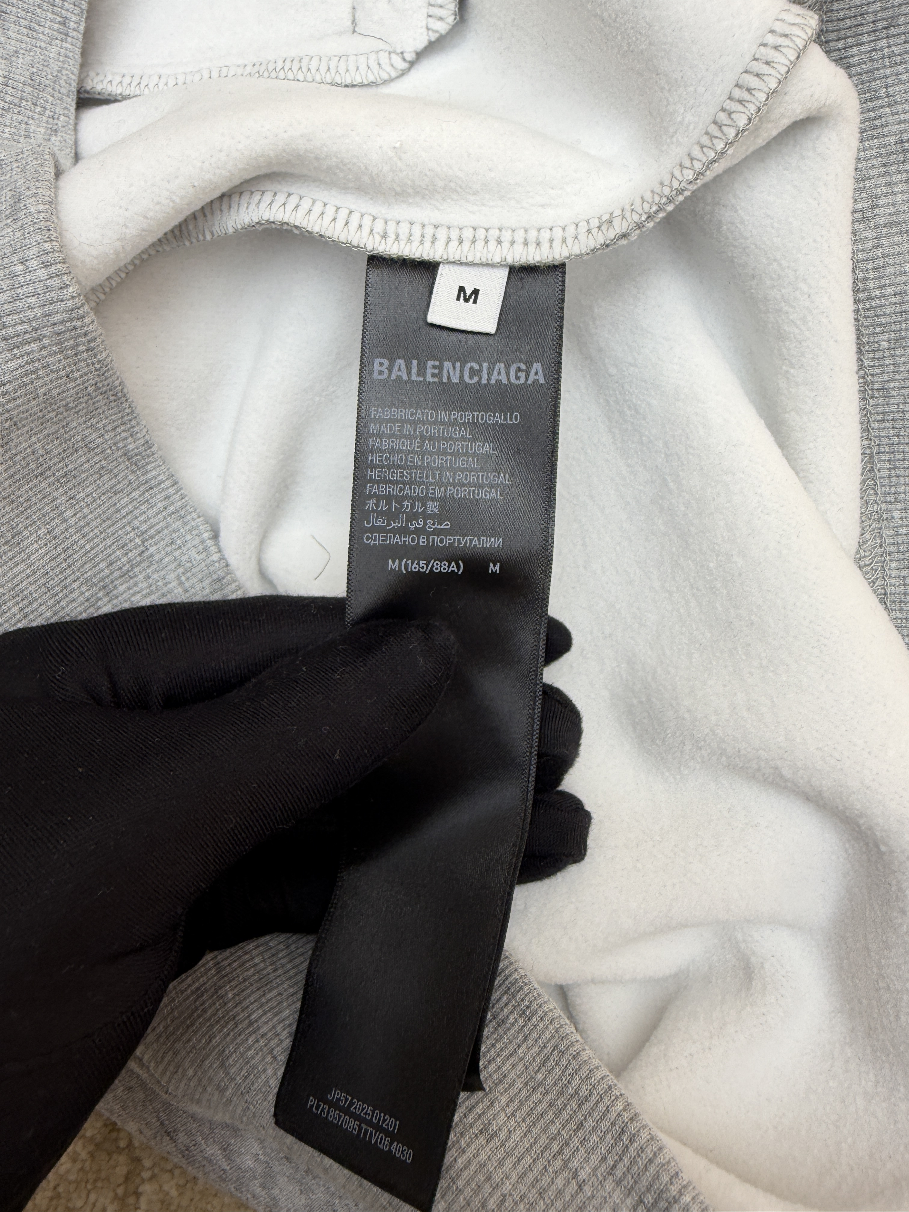 Balenciaga 巴黎世家 3M溶解印花拉链连帽卫衣 外套 连帽衫 长袖 秋冬 灰色 B0