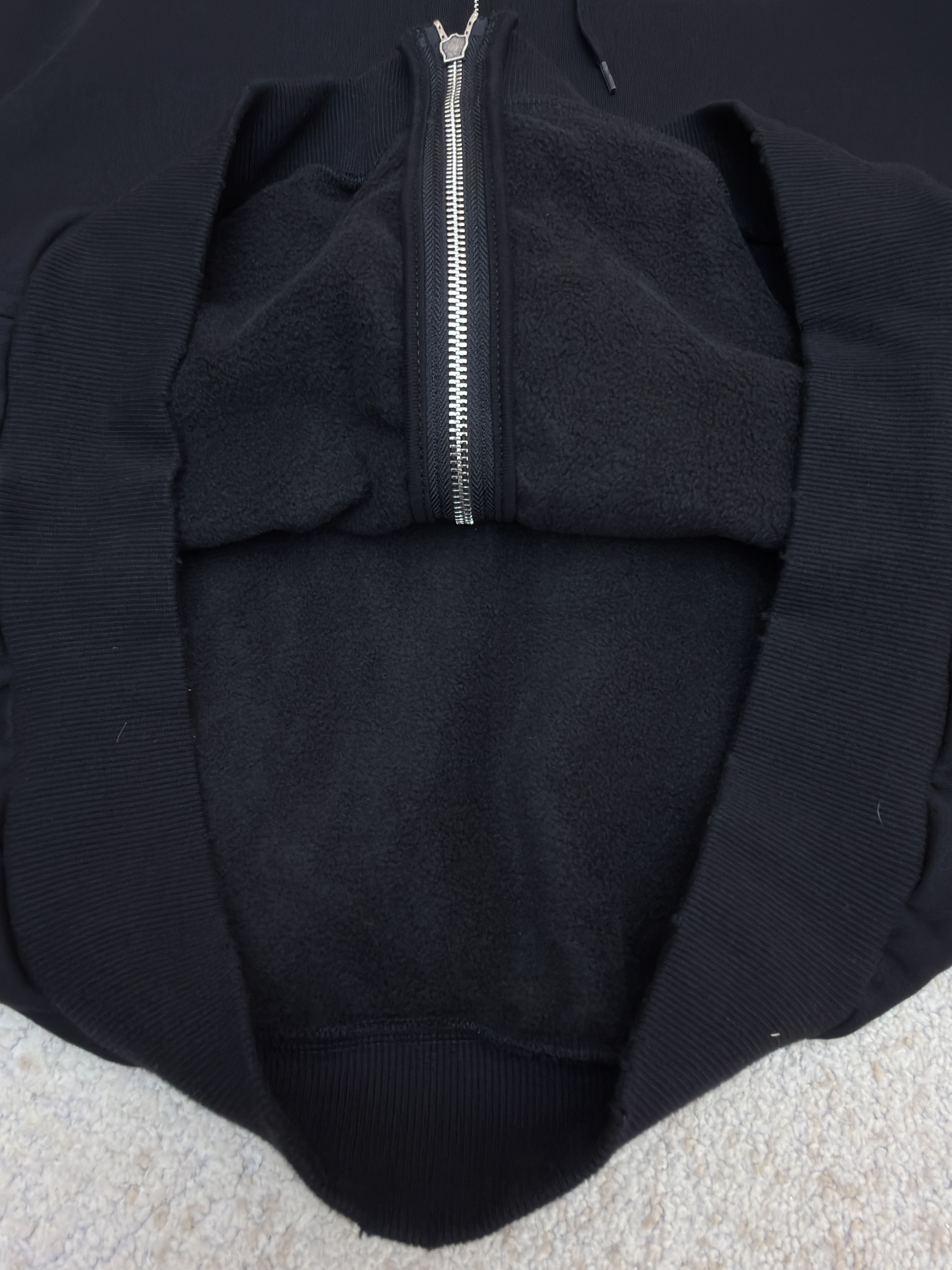 Balenciaga 巴黎世家 铝质胶带印花拉链连帽卫衣 外套 连帽衫 长袖 秋冬 黑色 B0