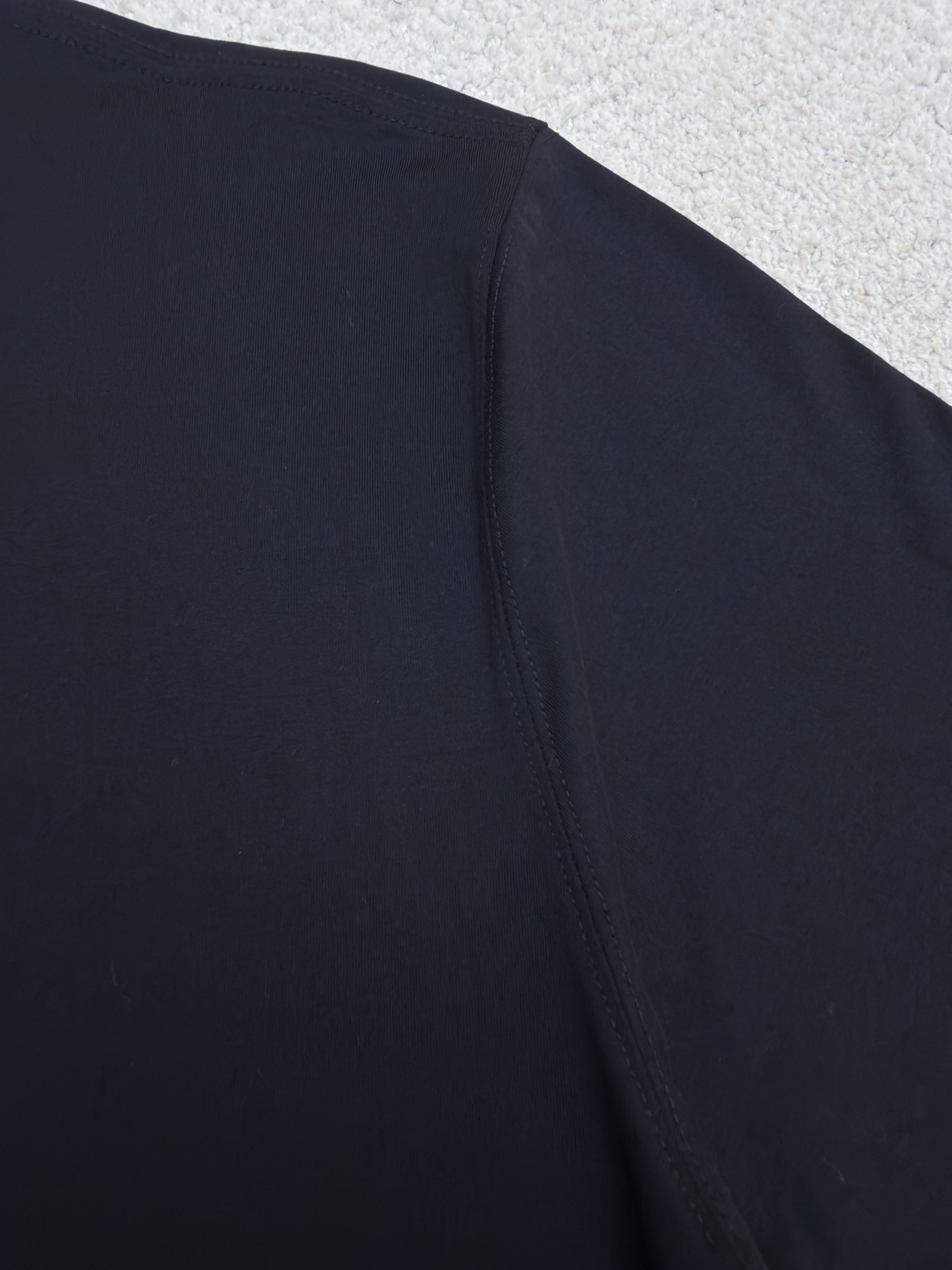 Balenciaga 巴黎世家 索尼克胶带印花圆领长袖 T恤 秋冬 黑色 A7