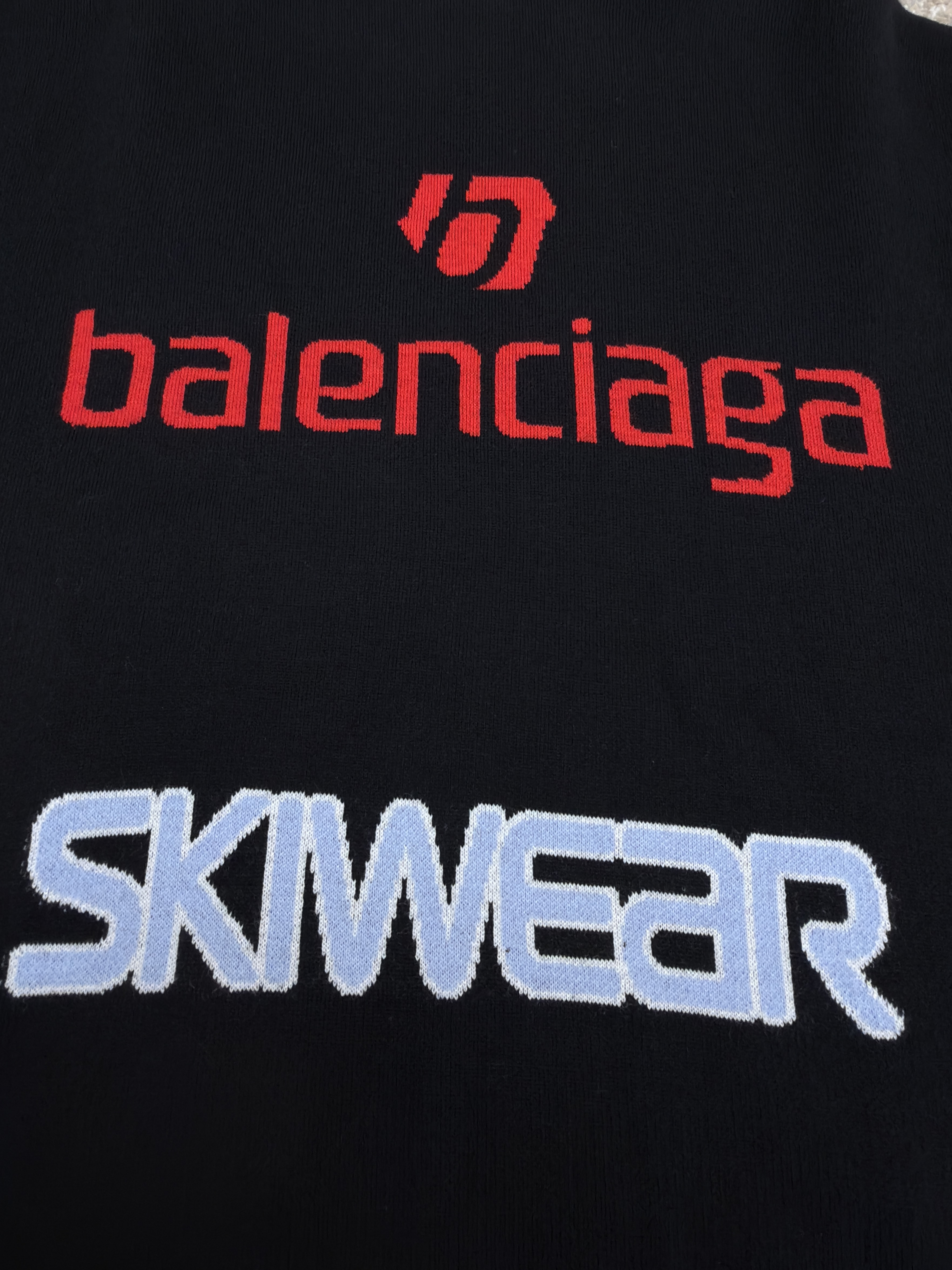 Balenciaga 巴黎世家 SKI 滑雪系列 字母提花高领毛衣 针织衫 长袖 外套 秋冬 白色 黑色 C0