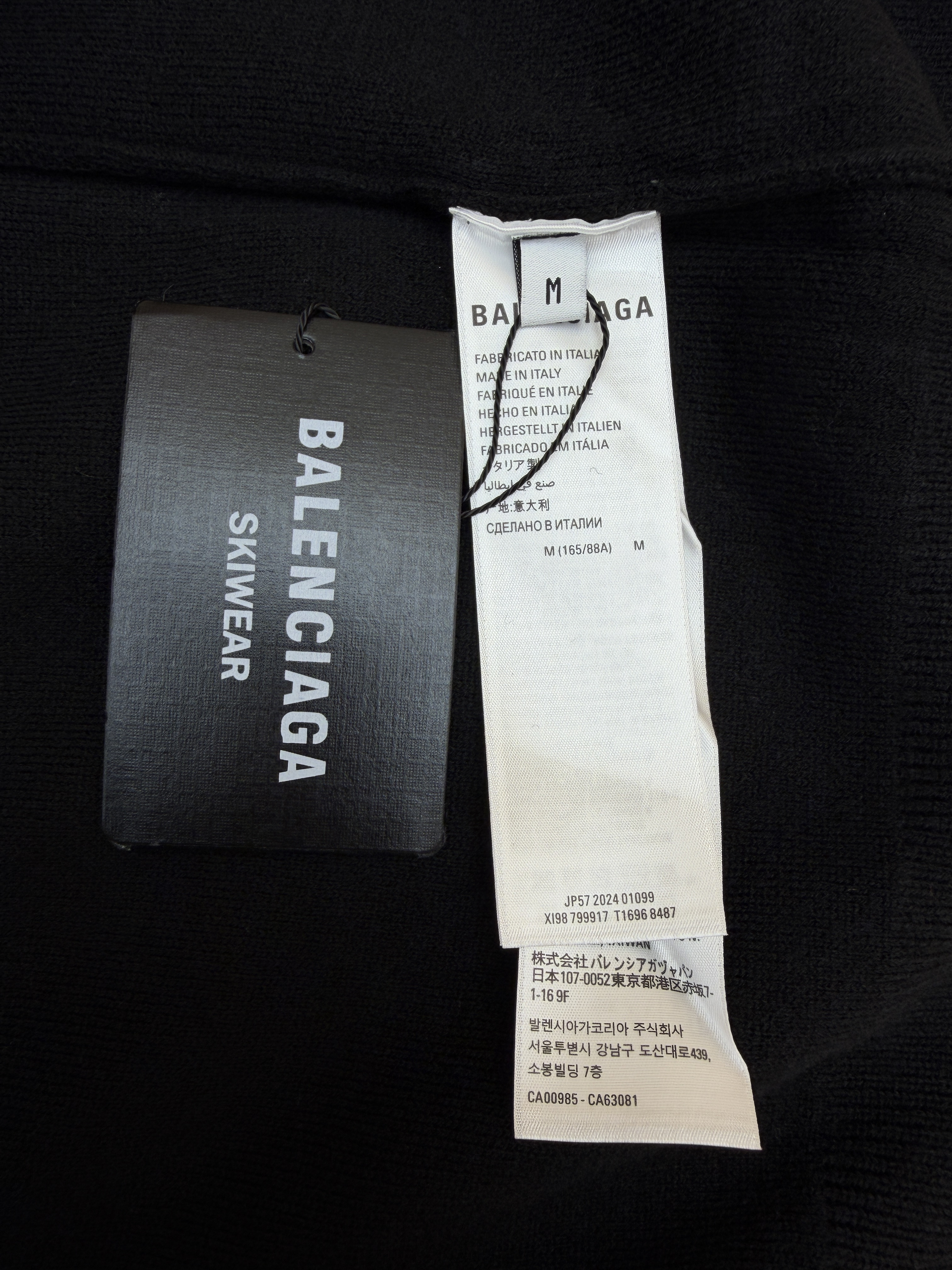 Balenciaga 巴黎世家 SKI 滑雪系列 字母提花高领毛衣 针织衫 长袖 外套 秋冬 白色 黑色 C0