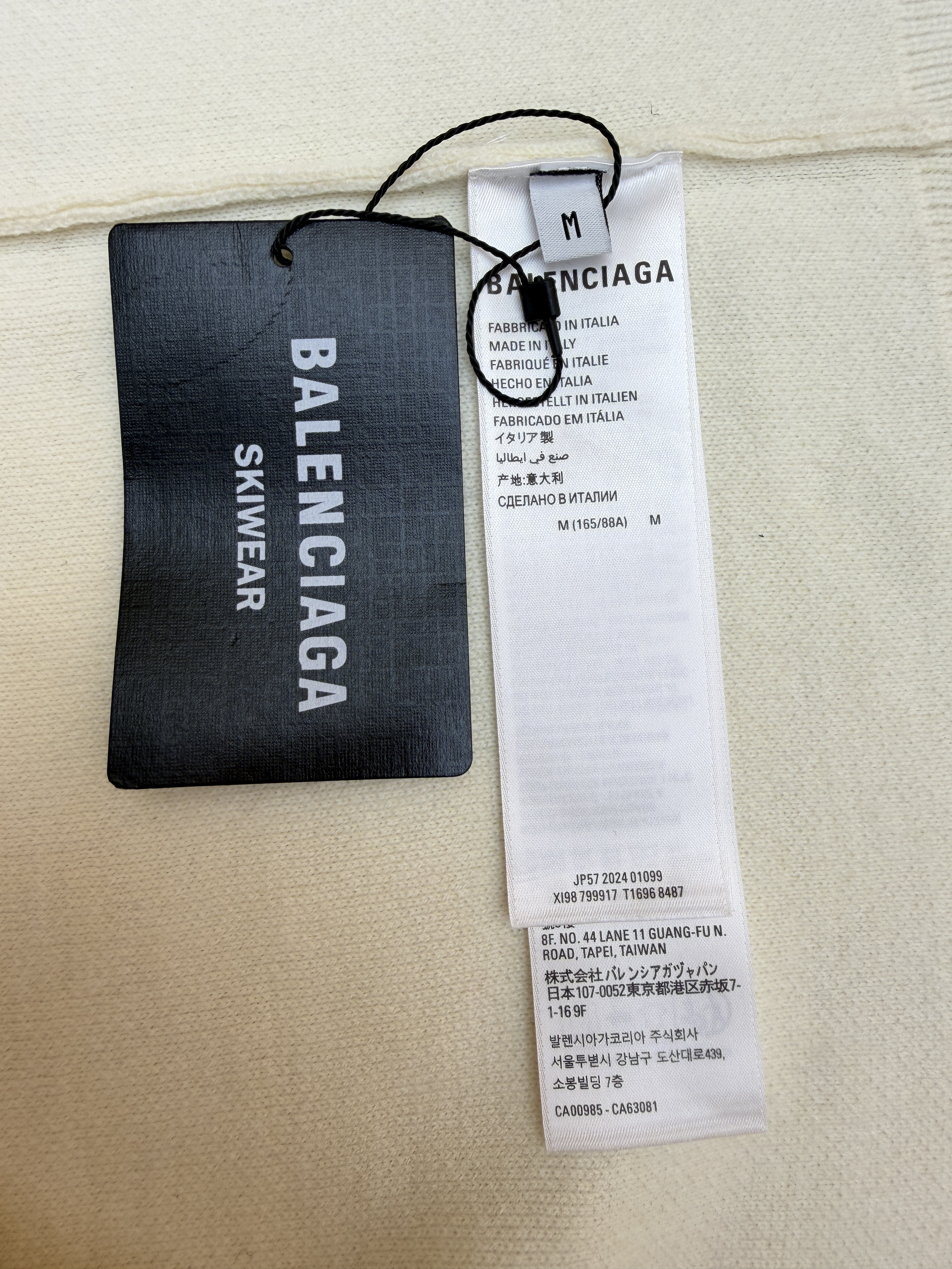 Balenciaga 巴黎世家 SKI 滑雪系列 字母提花高领毛衣 针织衫 长袖 外套 秋冬 白色 黑色 C0