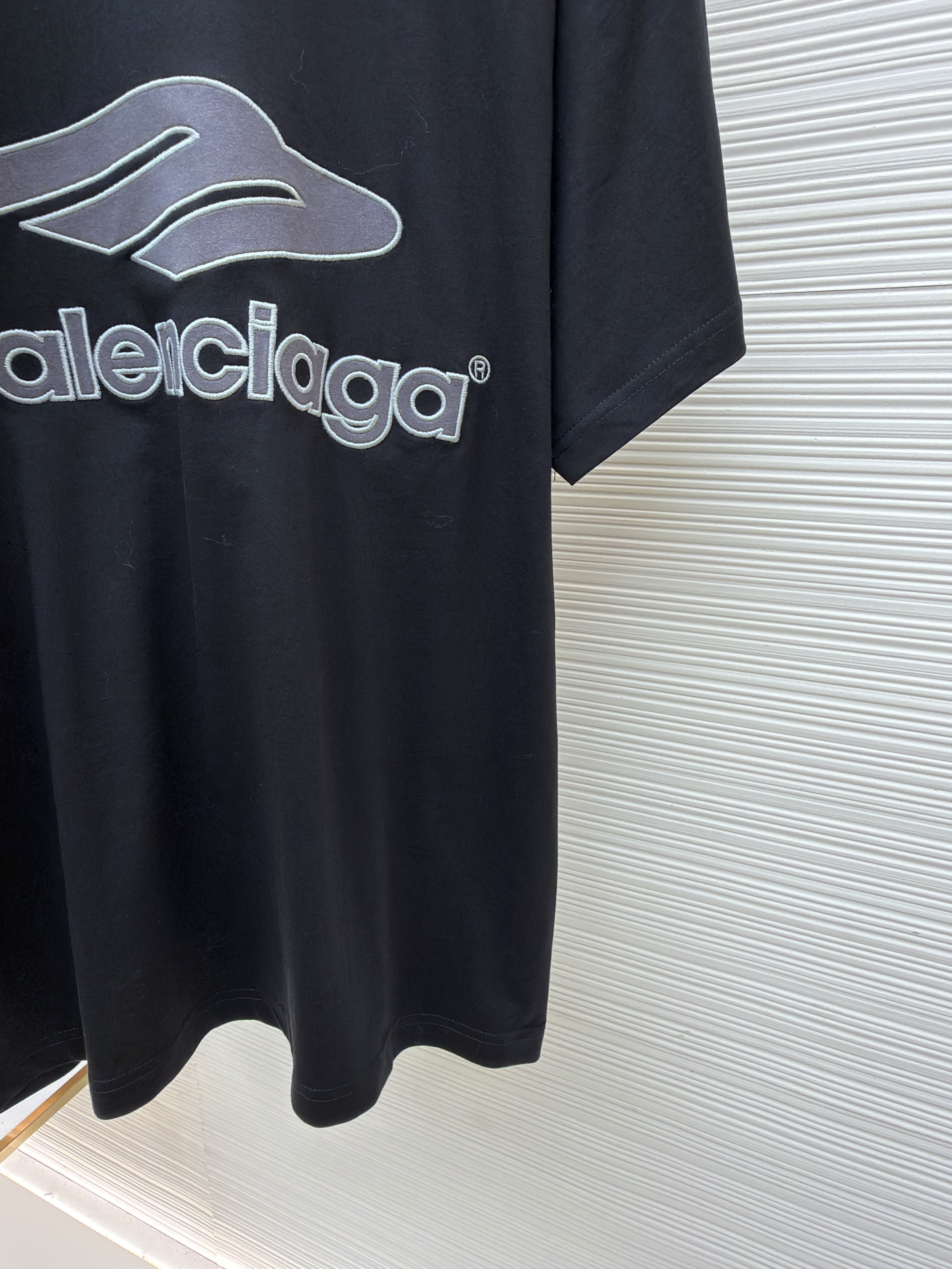 Balenciaga 巴黎世家 球衣系列V领短袖 T恤 夏季 黑色 蓝色 A7