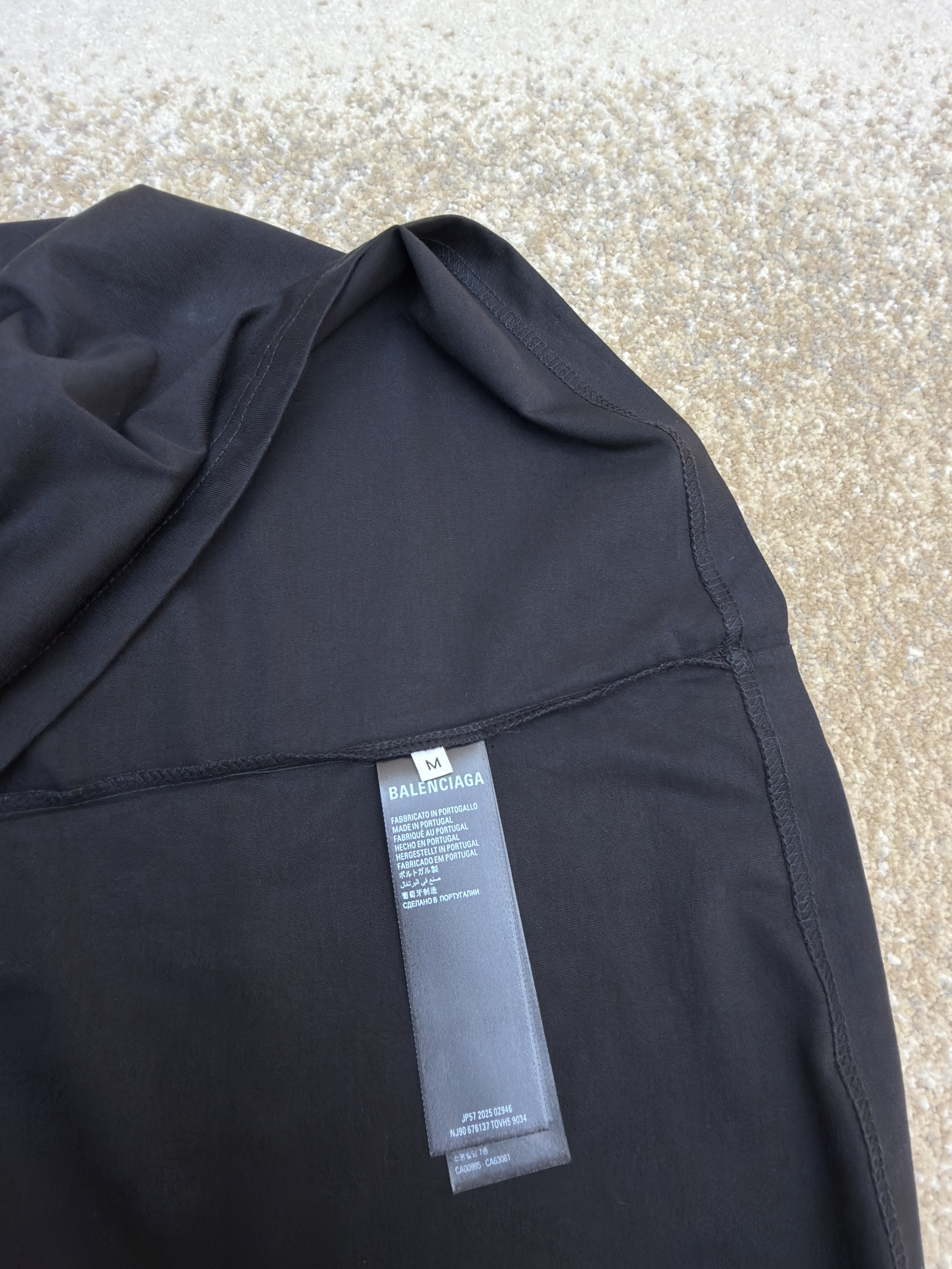 Balenciaga 巴黎世家 球队系列V领长袖 T恤 秋冬 黑色 蓝色 A7