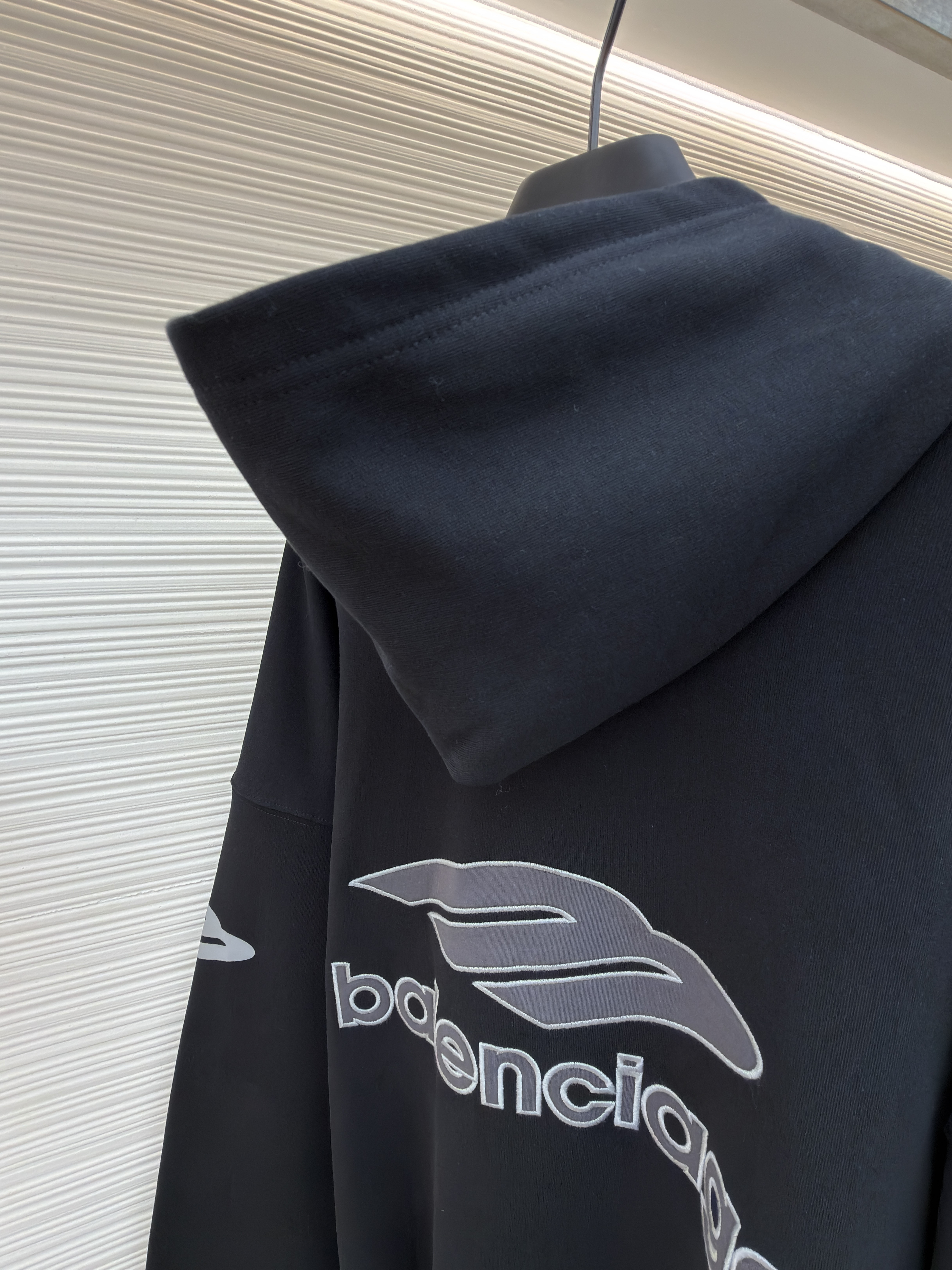 Balenciaga 巴黎世家 3B足球Polo套头连帽卫衣 外套 连帽衫 长袖 秋冬 黑色 B0