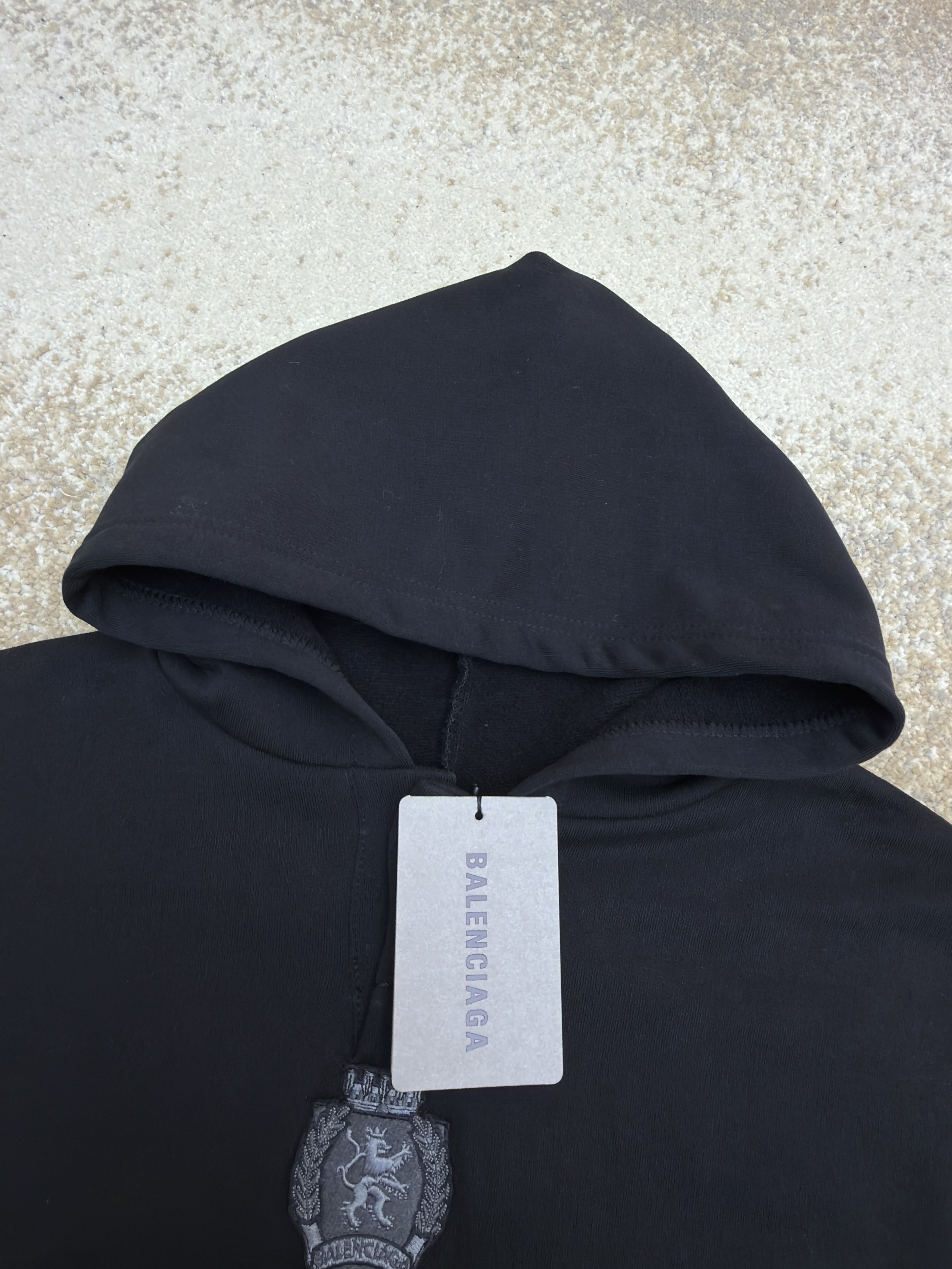 Balenciaga 巴黎世家 3B足球Polo套头连帽卫衣 外套 连帽衫 长袖 秋冬 黑色 B0