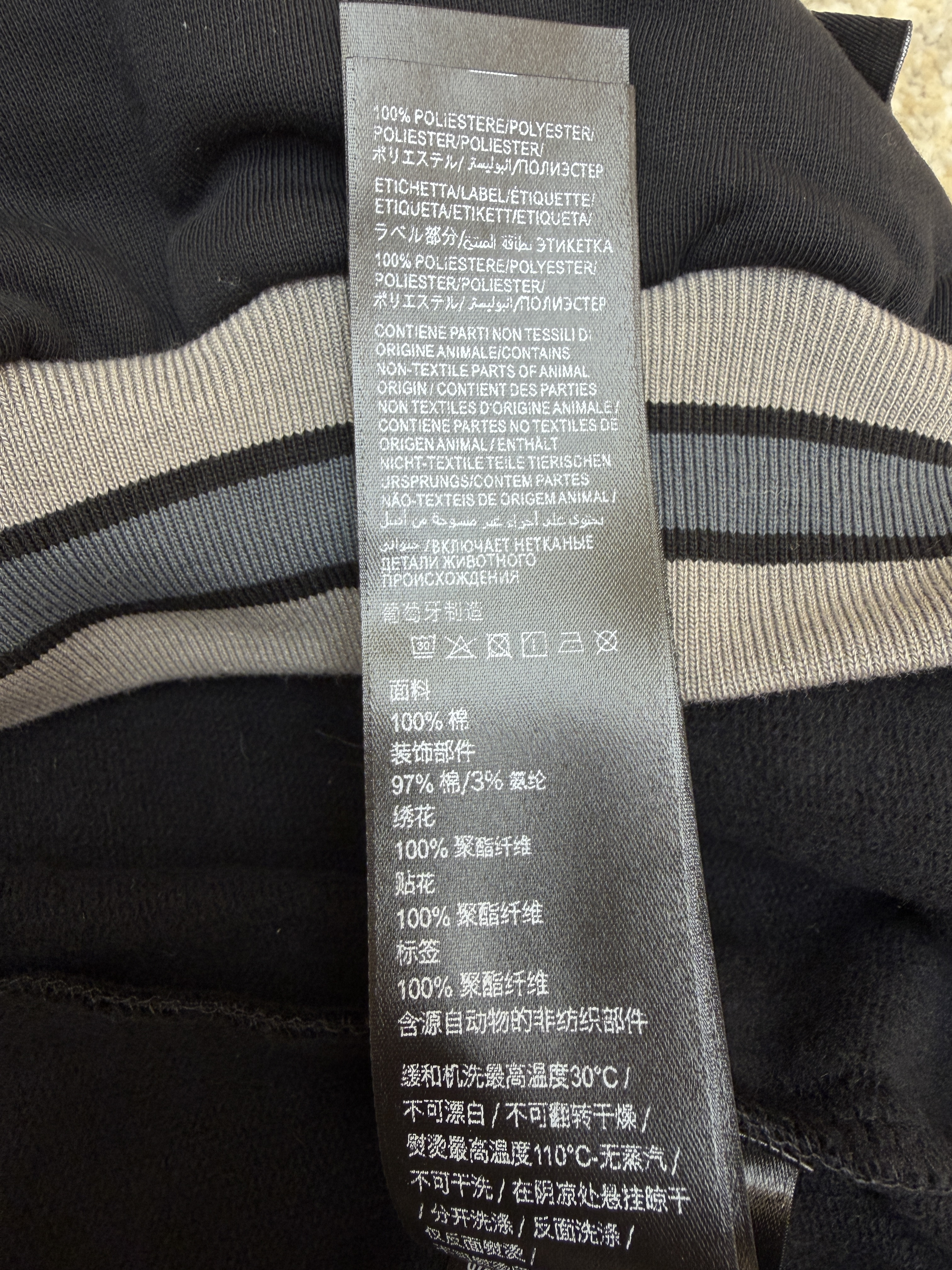 Balenciaga 巴黎世家 3B足球Polo套头连帽卫衣 外套 连帽衫 长袖 秋冬 黑色 B0