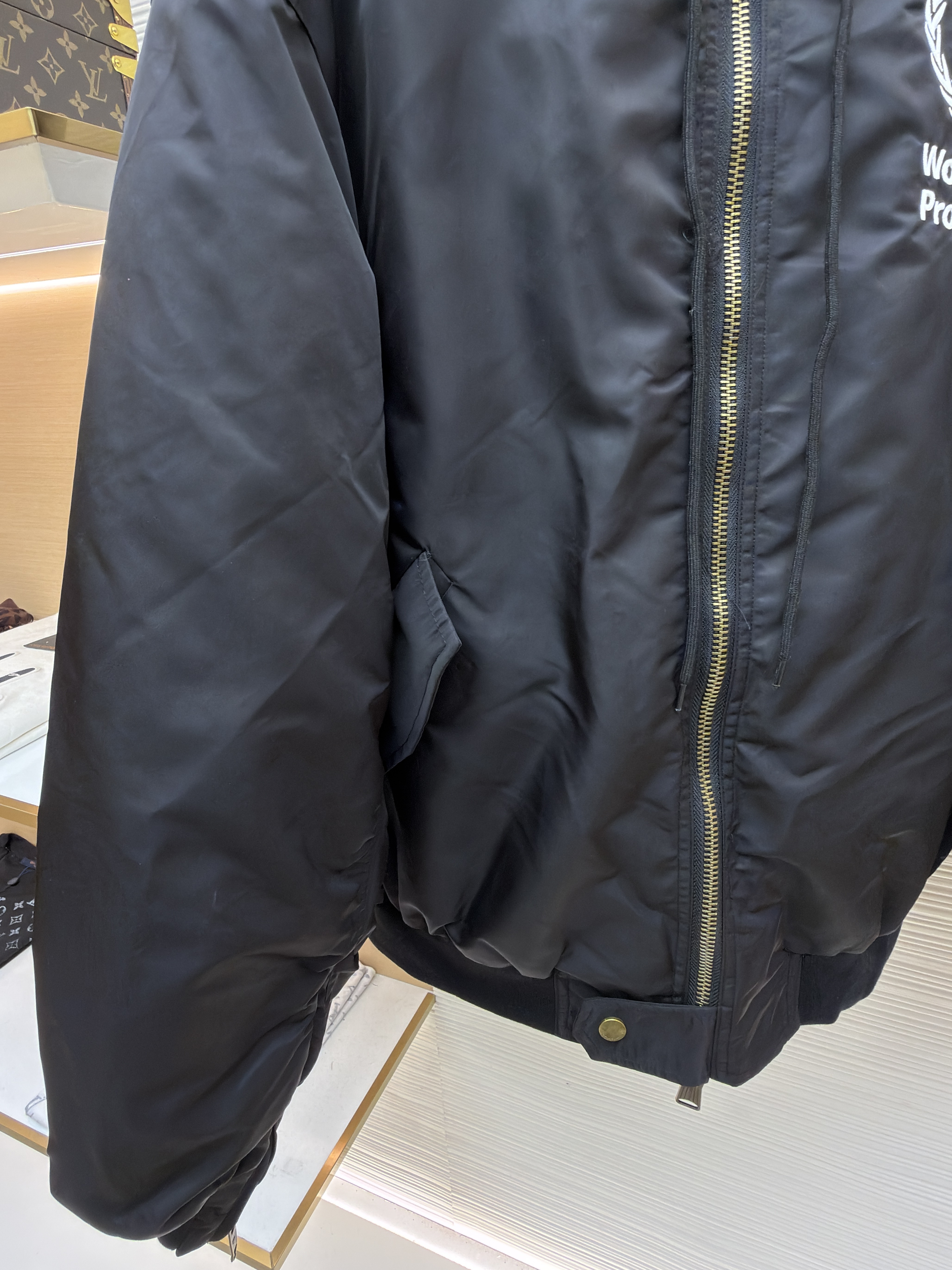 Balenciaga 巴黎世家 字母印花拉链连帽夹克 外套 秋冬 长袖 黑色 C0