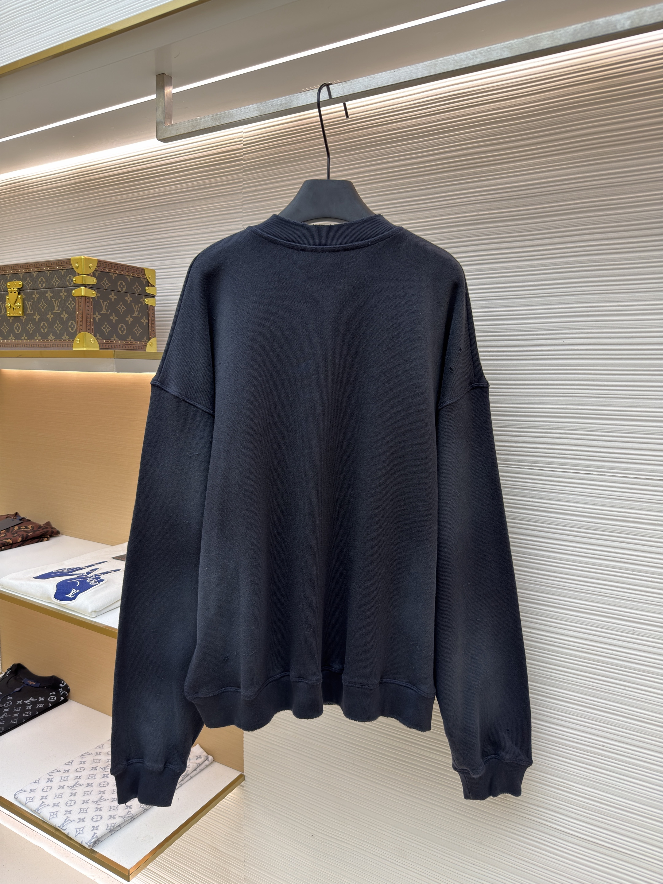 Acne Studios 做旧徽标印花卫衣 外套 长袖 黑色 B0