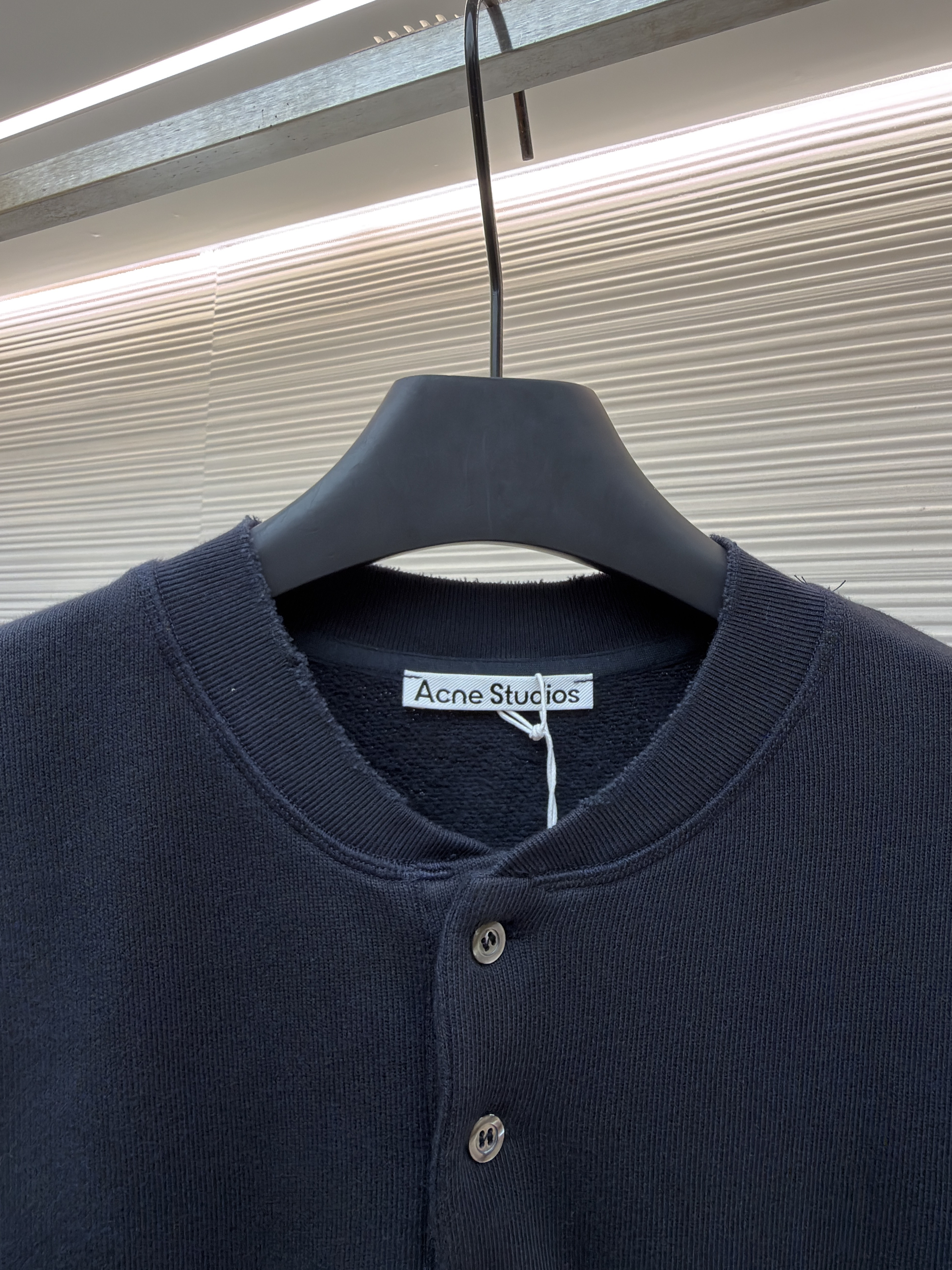 Acne Studios 做旧徽标印花卫衣 外套 长袖 黑色 B0