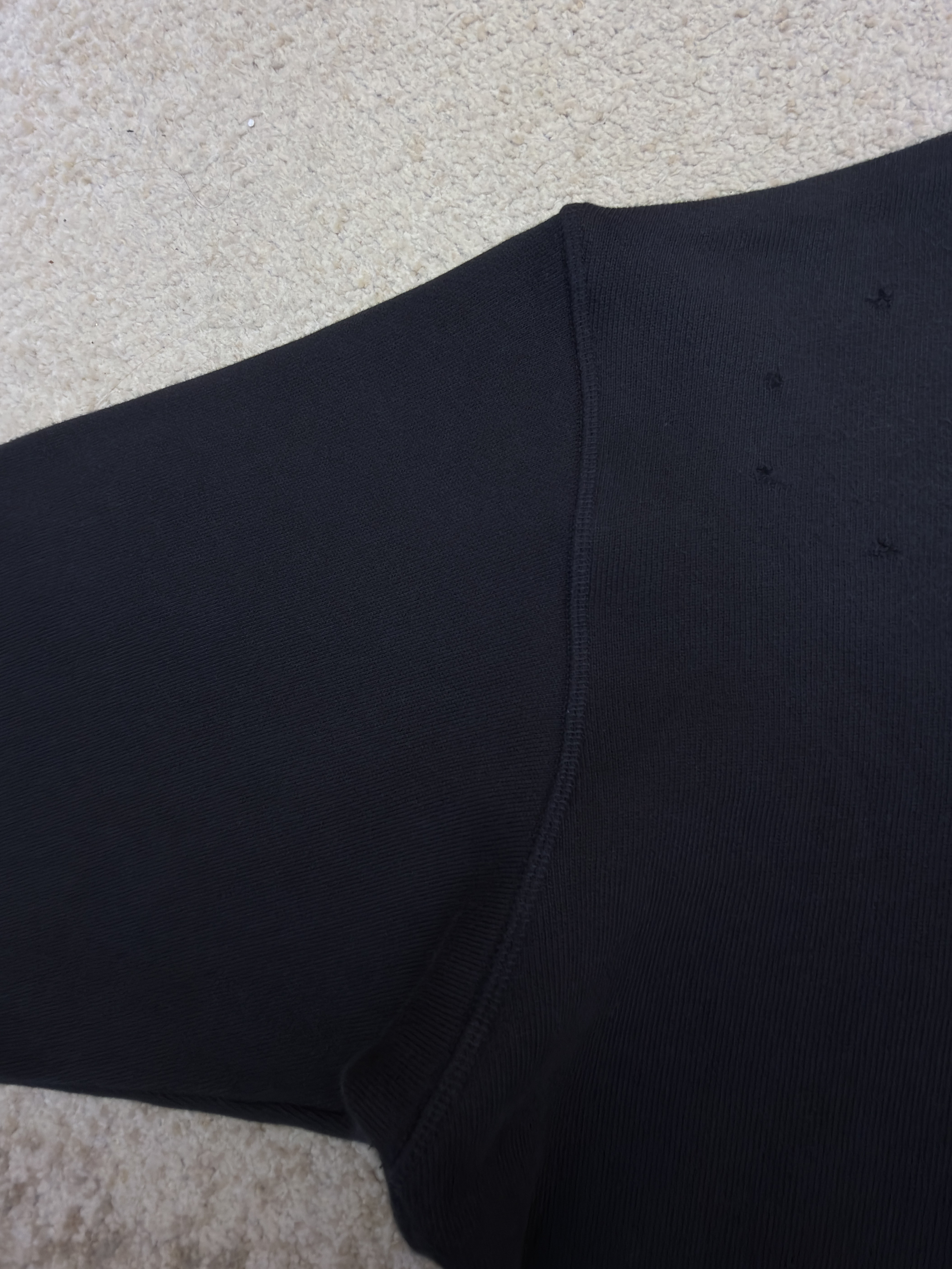 Acne Studios 做旧徽标印花卫衣 外套 长袖 黑色 B0