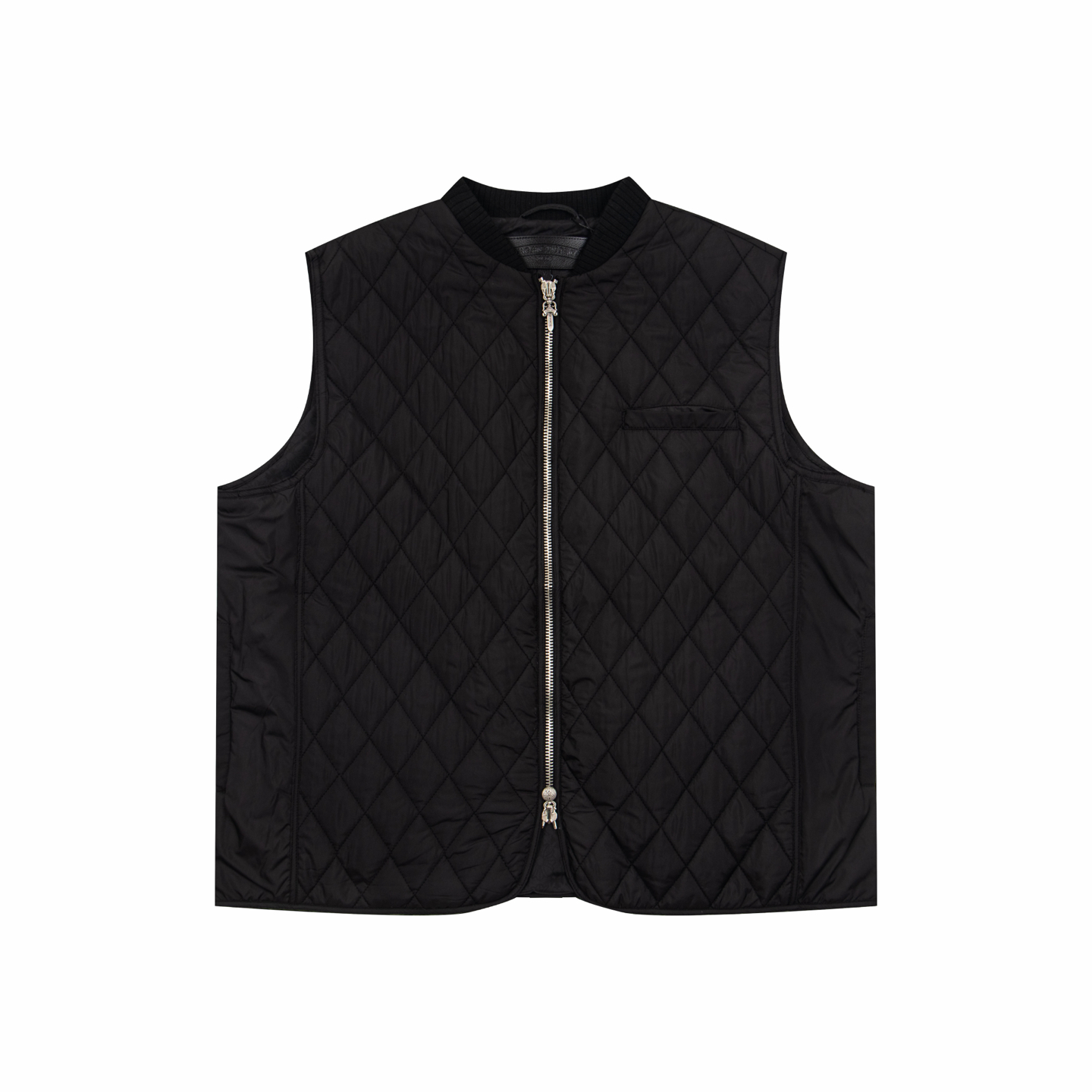 Chrome Hearts  克罗心 菱格十字拼皮棉马甲 背心 外套 夹克 黑色 B5