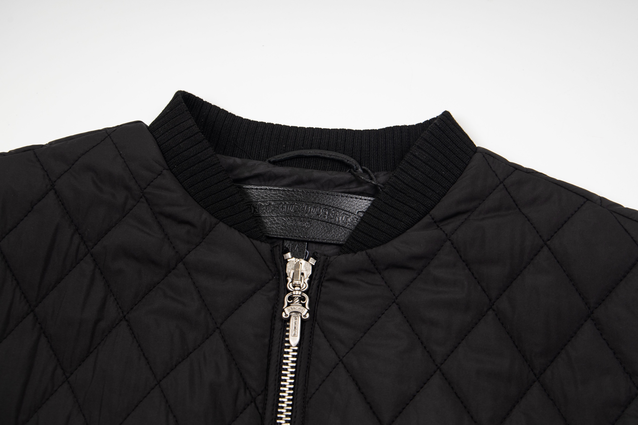 Chrome Hearts  克罗心 菱格十字拼皮棉马甲 背心 外套 夹克 黑色 B5