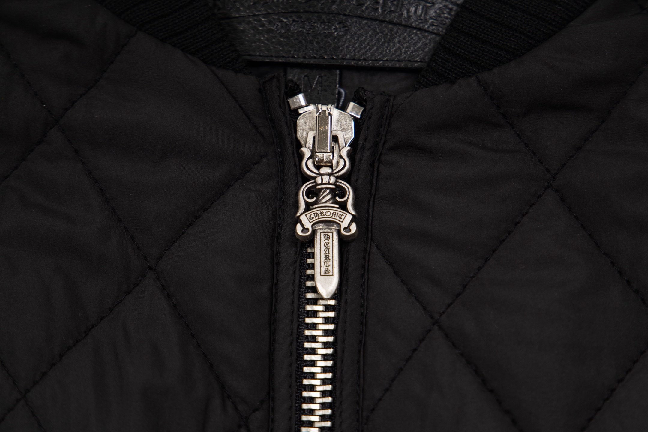 Chrome Hearts  克罗心 菱格十字拼皮棉马甲 背心 外套 夹克 黑色 B5