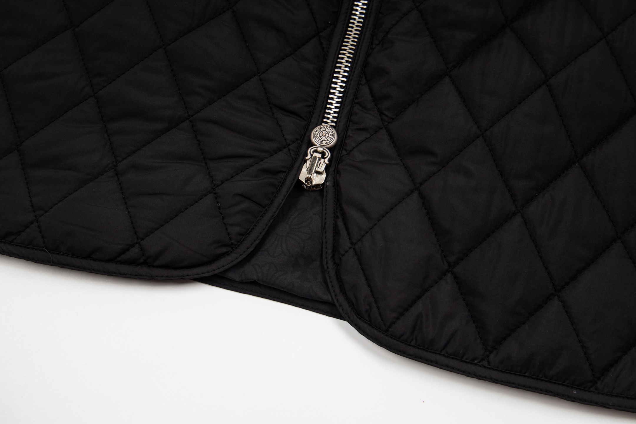 Chrome Hearts  克罗心 菱格十字拼皮棉马甲 背心 外套 夹克 黑色 B5