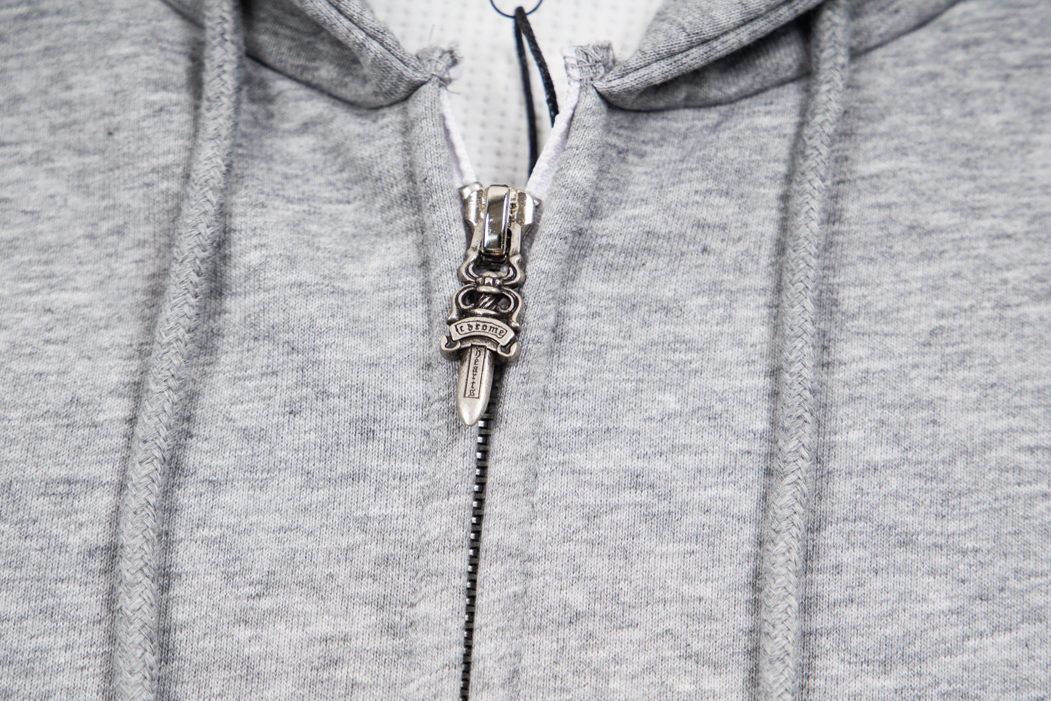 Chrome Hearts  克罗心 宝剑马蹄印花拉链连帽卫衣 连帽衫 花臂 长袖 外套 灰色 B0