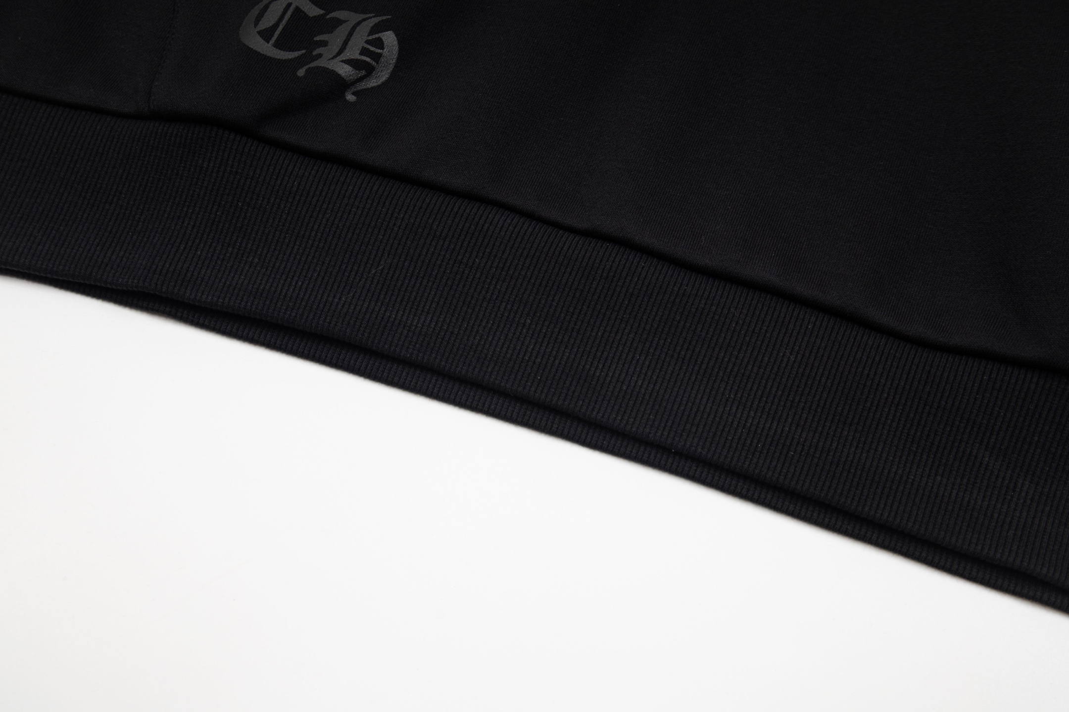 Chrome Hearts  克罗心 马蹄闪粉暗纹黑麒麟套头连帽卫衣 连帽衫 花臂 长袖 外套 黑色 B0