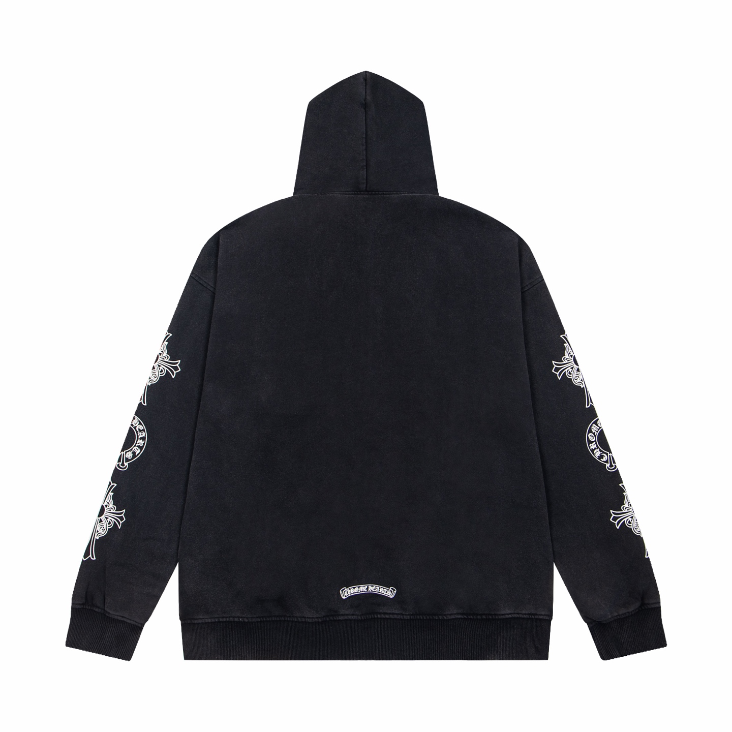 Chrome Hearts  克罗心 亲友限定水洗拉链连帽卫衣 连帽衫 花臂 长袖 外套 黑色 B0