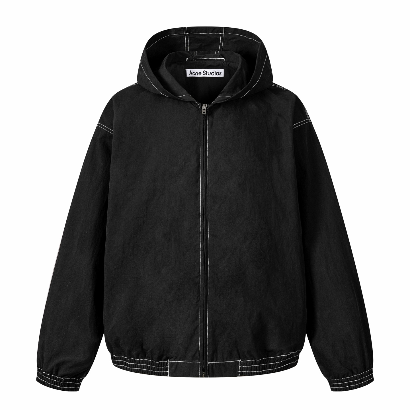 Acne Studios 后背1996字母明线拉链连帽外套 夹克 长袖 秋冬 黑色 B2